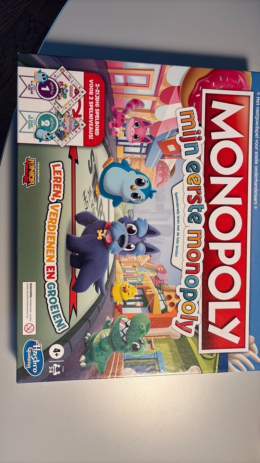 Monopoly junior (mijn eerste monopoly), Hobby en Vrije tijd, Gezelschapsspellen | Bordspellen, Ophalen of Verzenden, Gebruikt