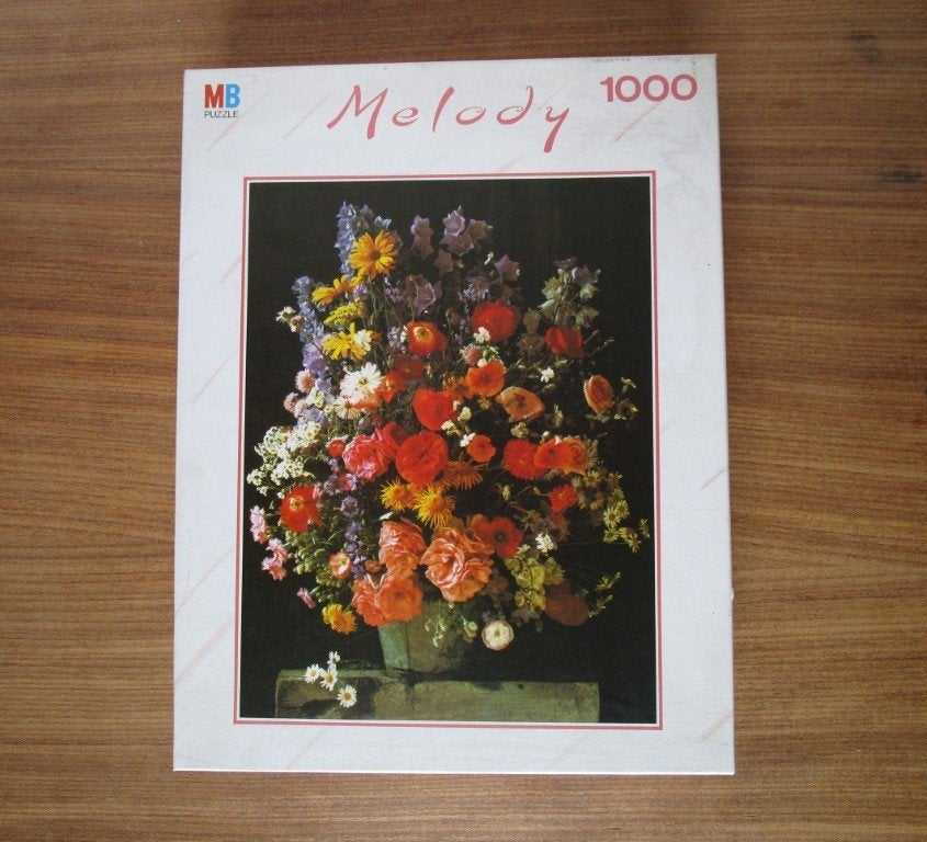 Nr.76: Leuke Puzzel Legpuzzel van MB Melody Bloemen, Ophalen of Verzenden, 500 t/m 1500 stukjes, Zo goed als nieuw, Legpuzzel