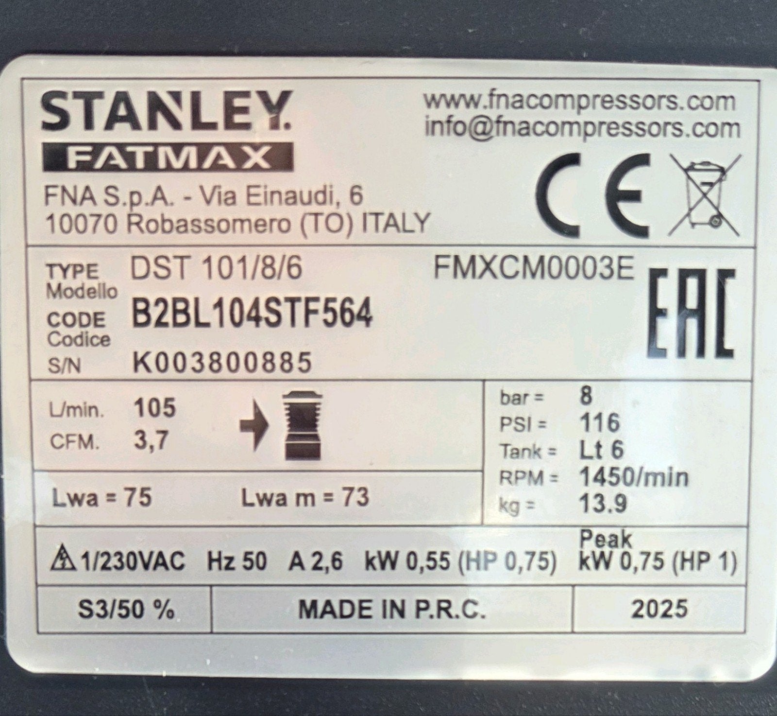 Stanley Fatmax compressor + Stanley Kit 8, Ophalen, Nieuw