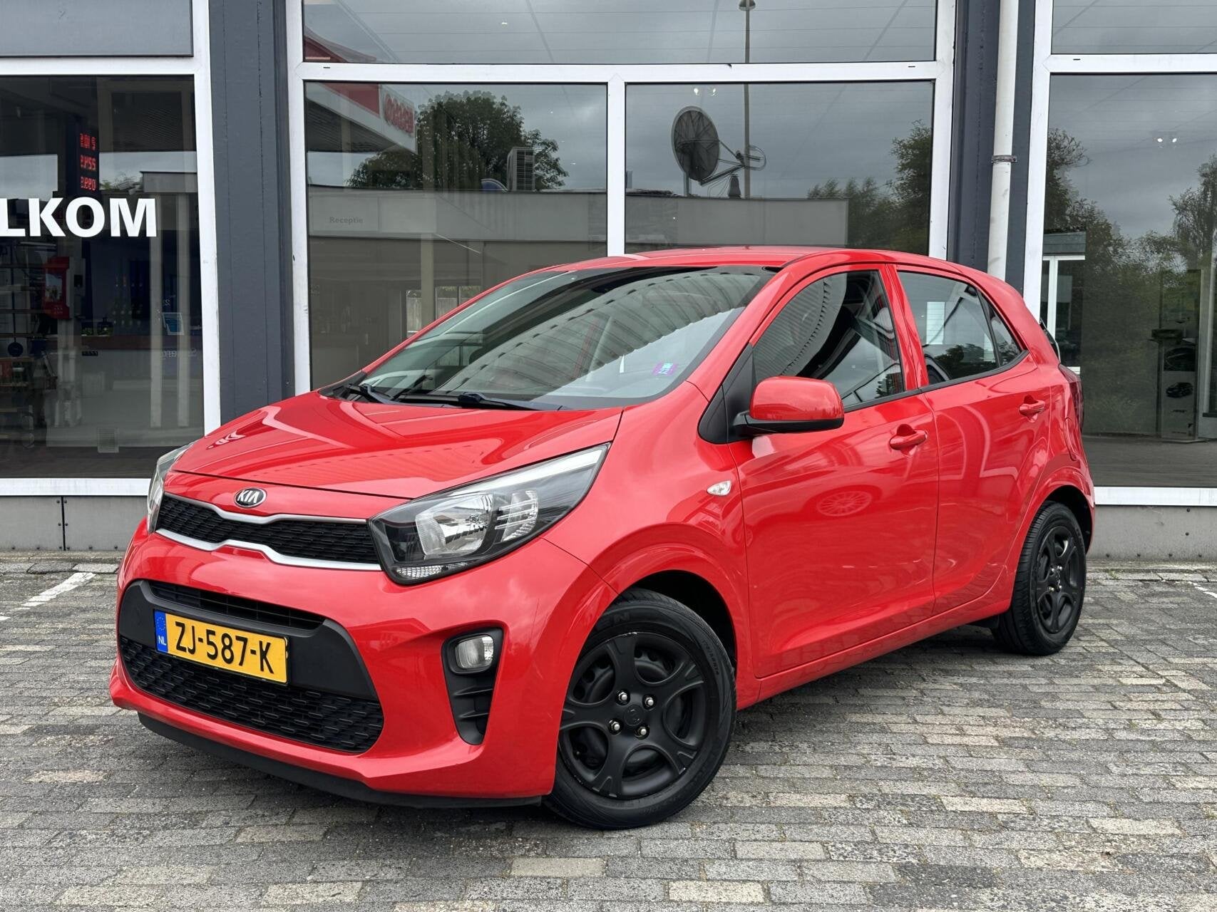 Kia Picanto 1.0 CVVT EconomyPlusLine|Airco|Dealer onderh., Auto's, Voorwielaandrijving, Stof, Gebruikt, Start-stop-systeem