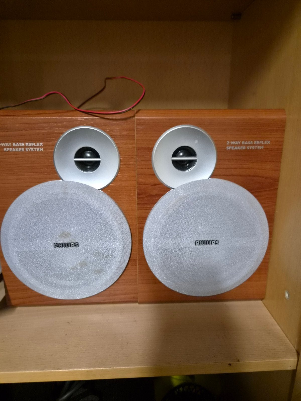 Philips 2-weg Bass Reflex Speaker Systeem, Audio, Tv en Foto, Luidsprekers, Stereo speakers, Philips, Gebruikt, Ophalen of Verzenden