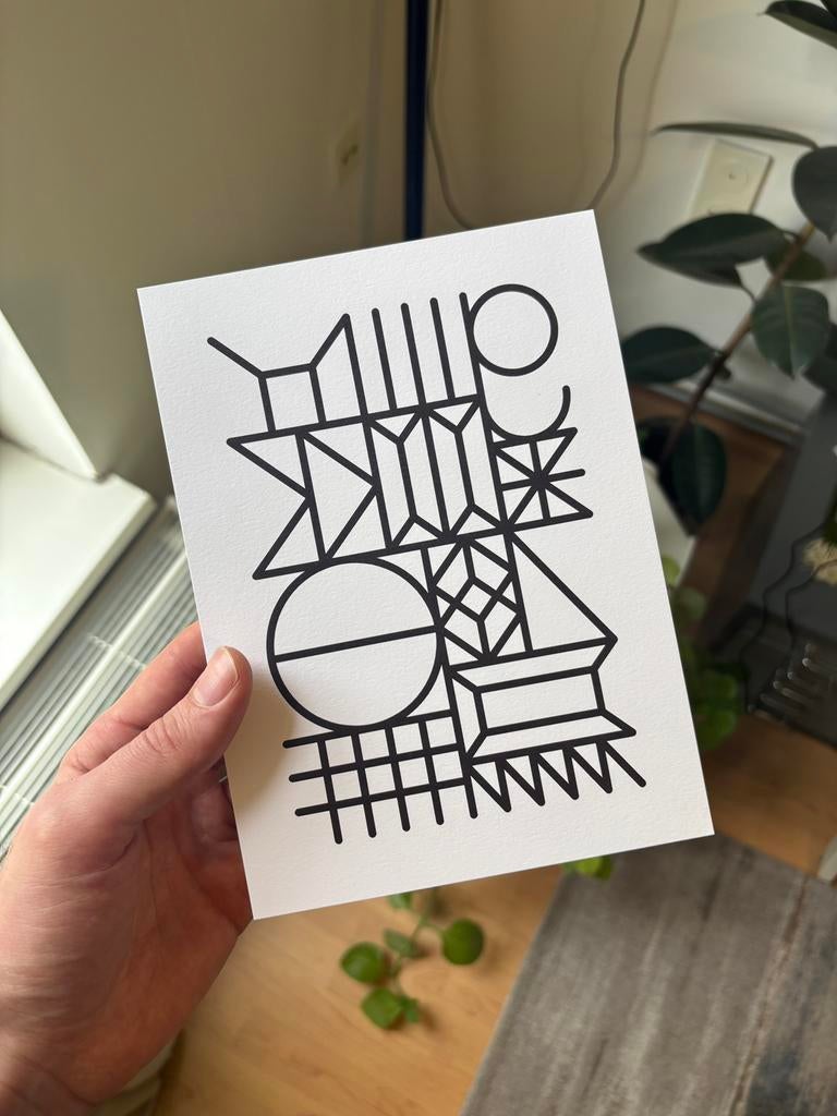 Grid print, Ophalen of Verzenden, Zo goed als nieuw