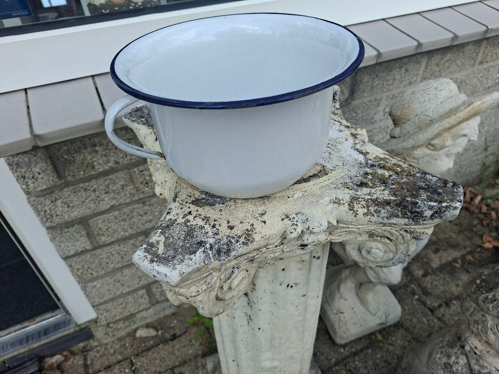oude witte emaille piespot, Antiek en Kunst, Ophalen of Verzenden