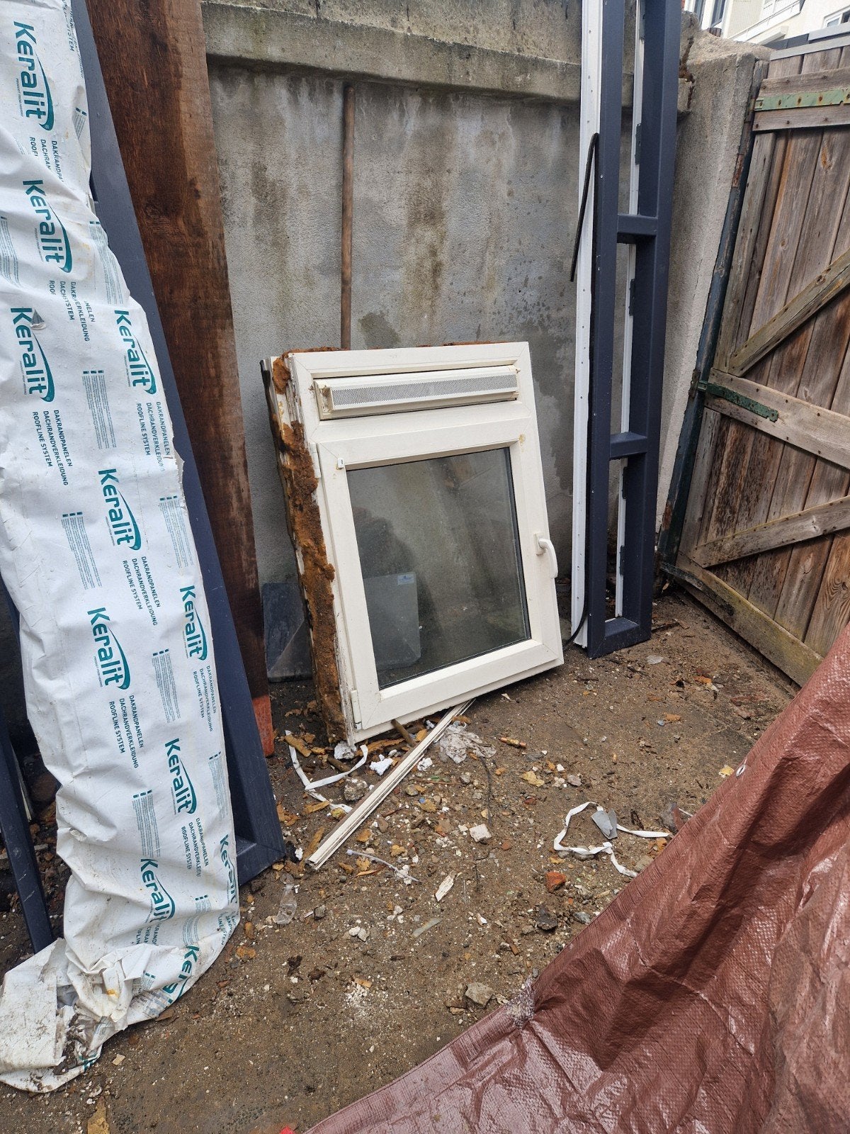 Draai-kiepraam 81x103cm met HR++ glas, Ophalen, Gevelraam of Ruit, Gebruikt, 80 tot 120 cm