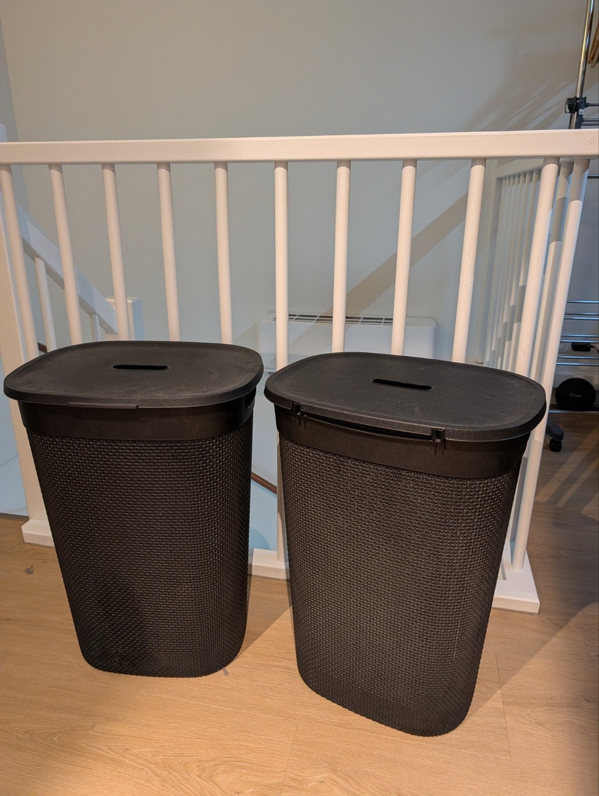 Twee Curver Filo Wasmanden Antraciet 55 Liter, Ophalen, Nieuw, Kunststof, Modern