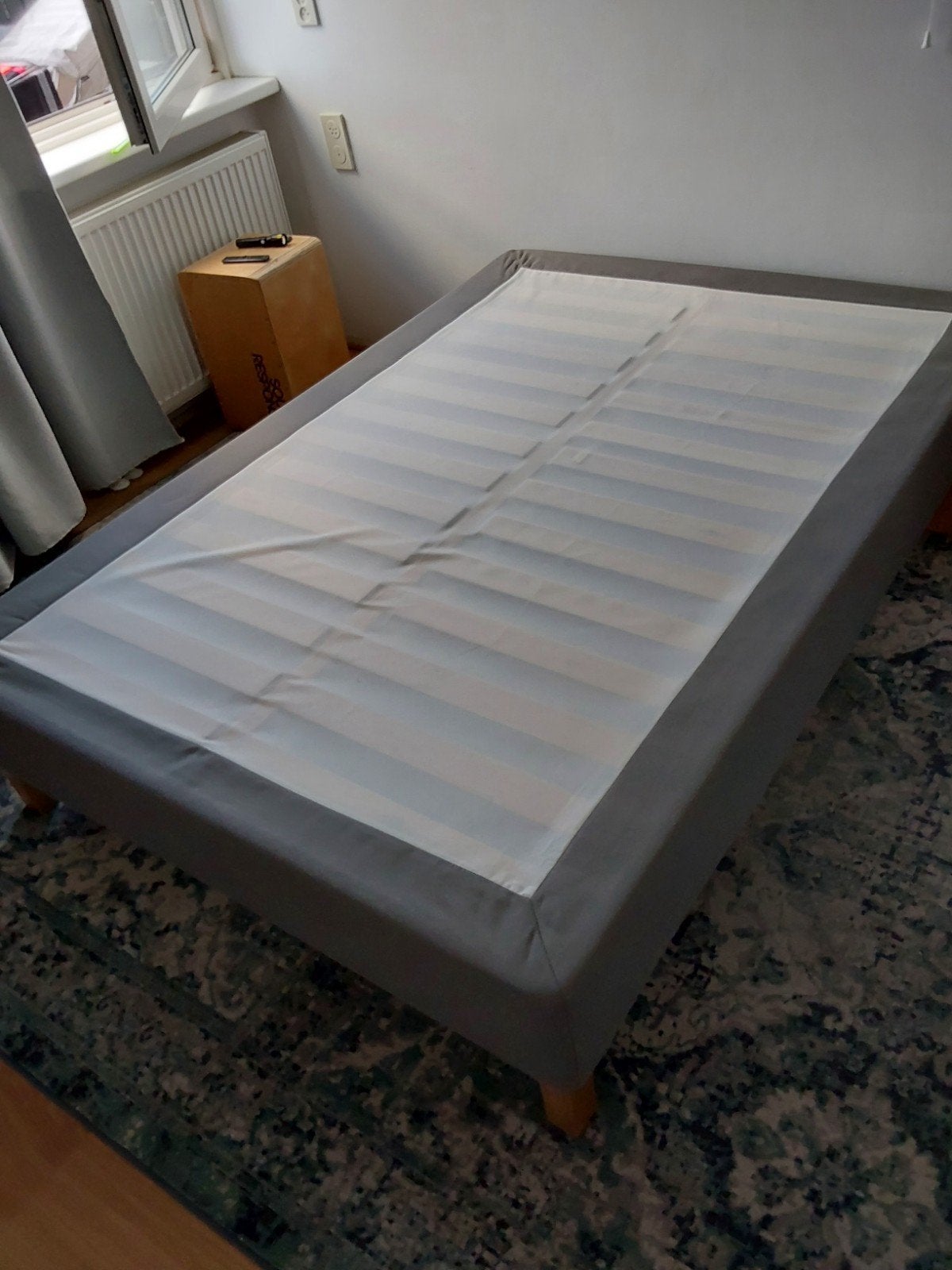 IKEA Espevär bed 140x200 met Åkrehamn matras, Ophalen, Tweepersoons, 140 cm, Zo goed als nieuw