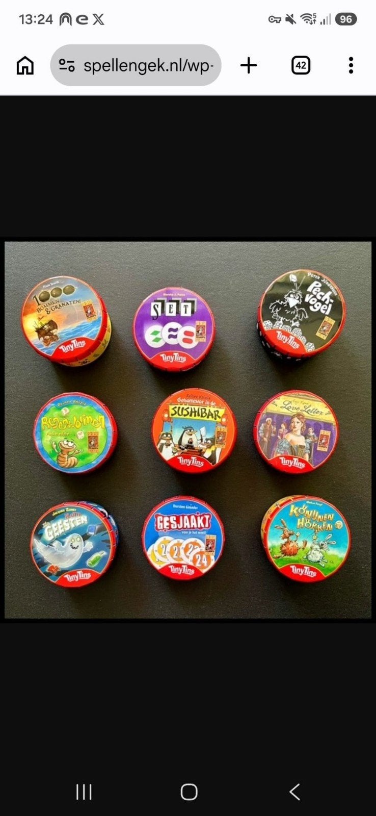 Tiny Tins gezocht!!, Ophalen