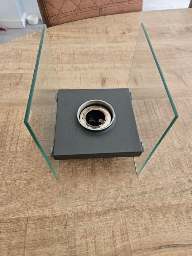 Compacte Gelhaard met Glazen Afscherming, Ophalen of Verzenden, Gebruikt, Vrijstaande haard, Houthaard
