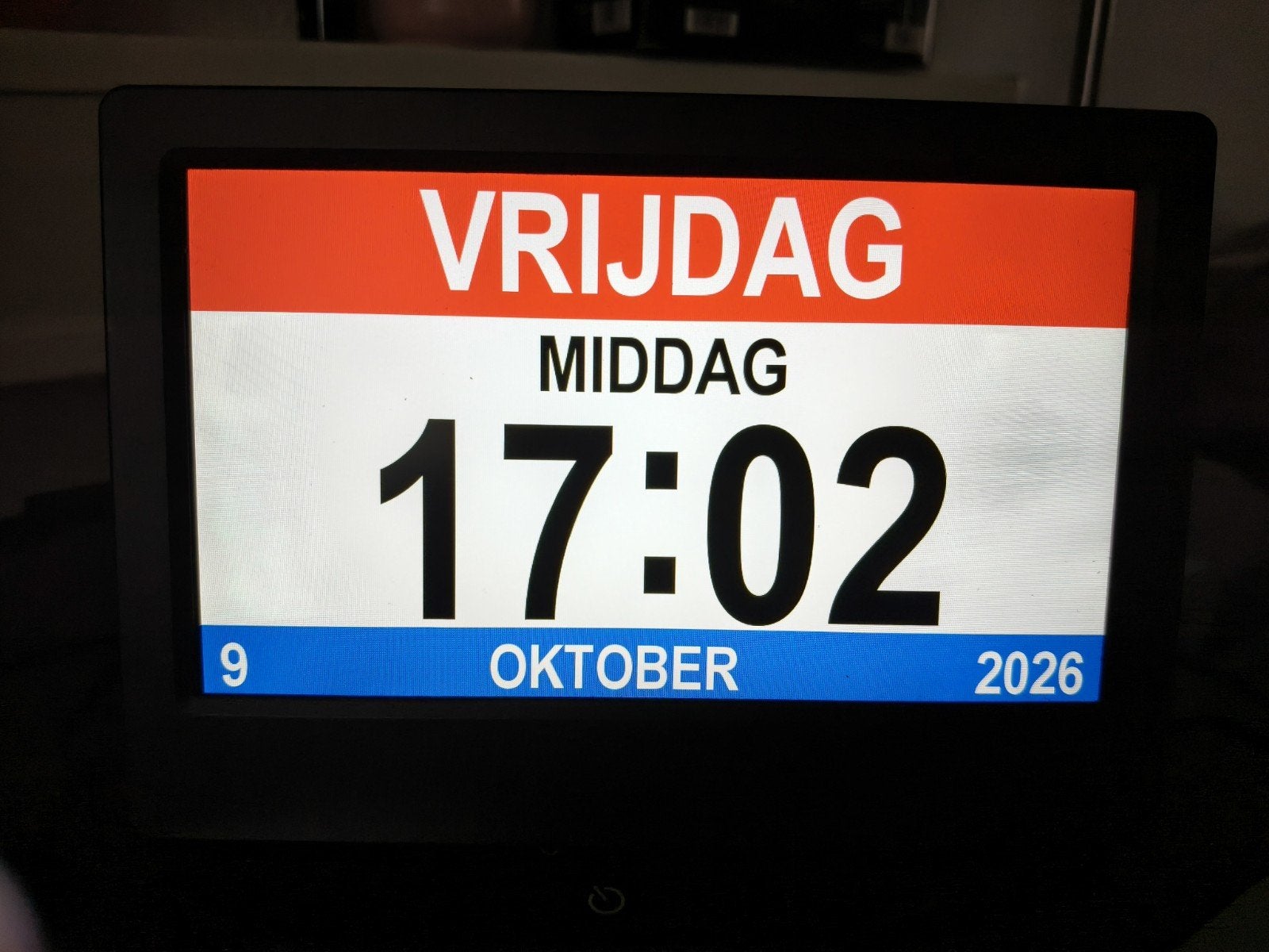 Digitale Kalender Dag Klok, Ophalen, Zo goed als nieuw, Tafelklok, Digitaal
