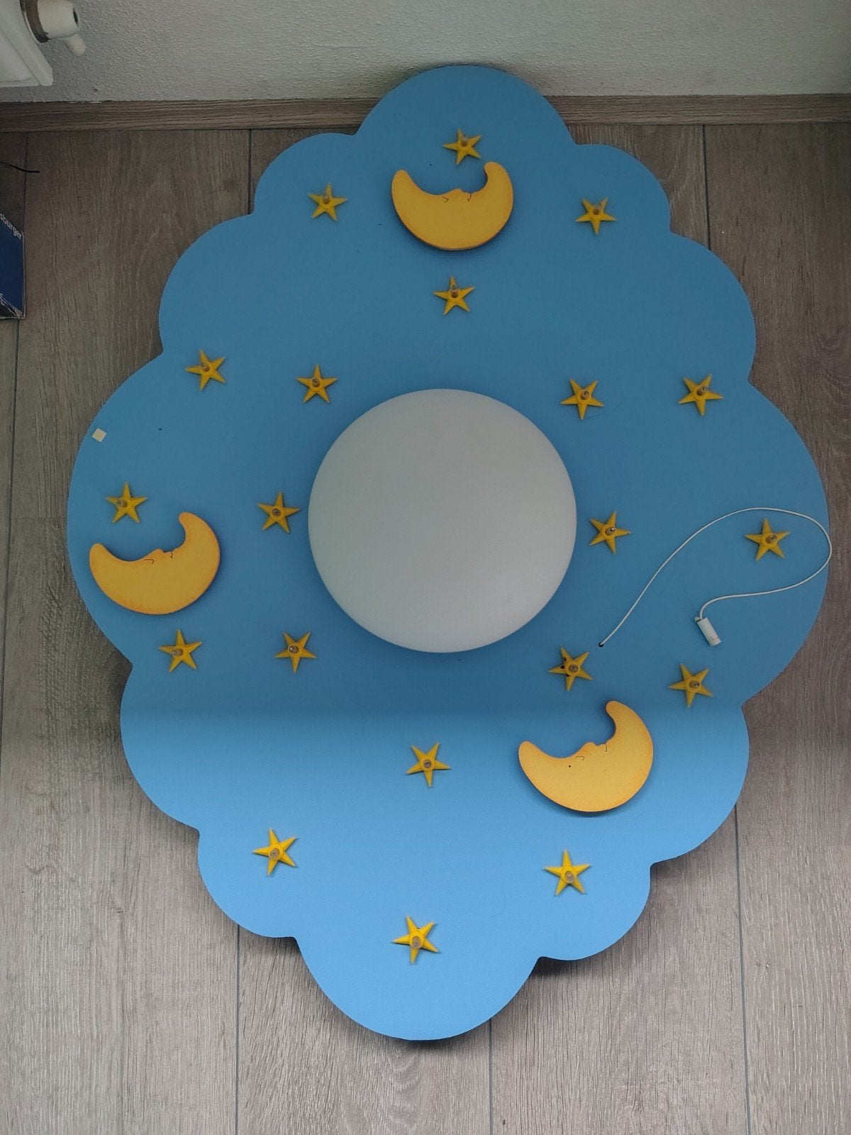 Kinderkamer Plafondlamp Wolk met Sterren en Manen, Gebruikt, Modern, E27 (groot), Plafondlamp