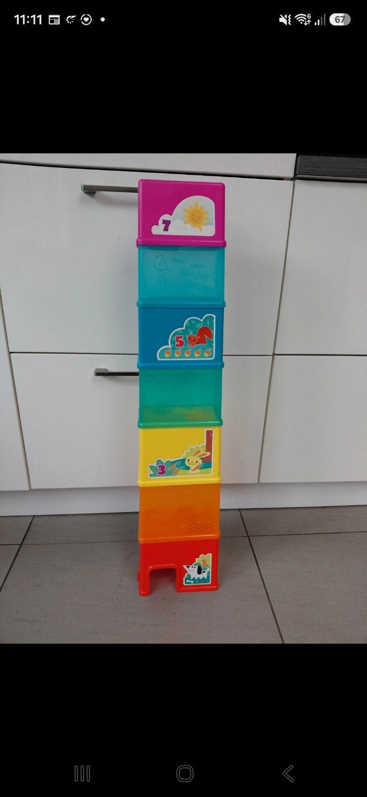 Playskool stapelblokken en vormenstoof, Ophalen of Verzenden, Gebruikt, Overige typen