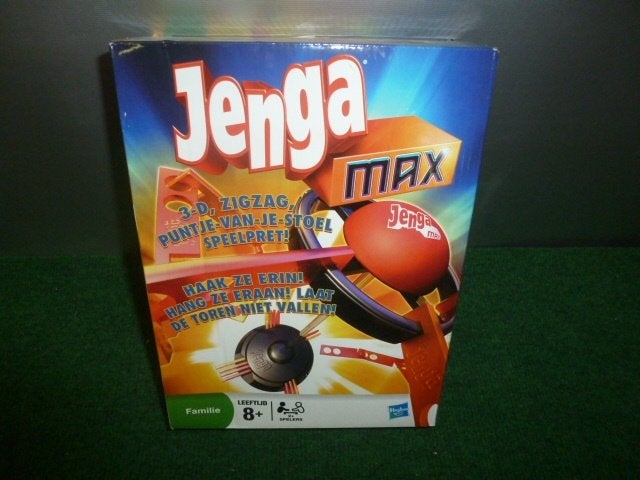 NIEUW super leuk actiespel JENGA MAX, Hobby en Vrije tijd, Gezelschapsspellen | Overige, Een of twee spelers, Ophalen of Verzenden