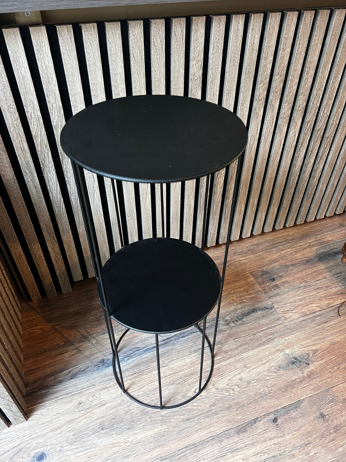 Bijzettafel rond zwart, Huis en Inrichting, Minder dan 55 cm, Rond, Zo goed als nieuw, Ophalen