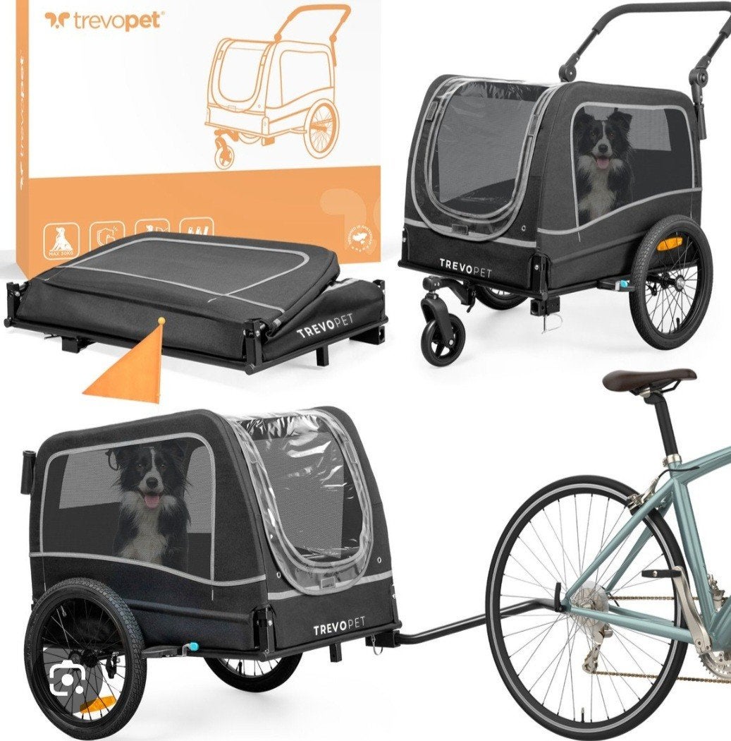 Fietskar 1 x gebruikt, Fietsen en Brommers, Ophalen, 20 tot 40 kg, Zo goed als nieuw, Hondenkar