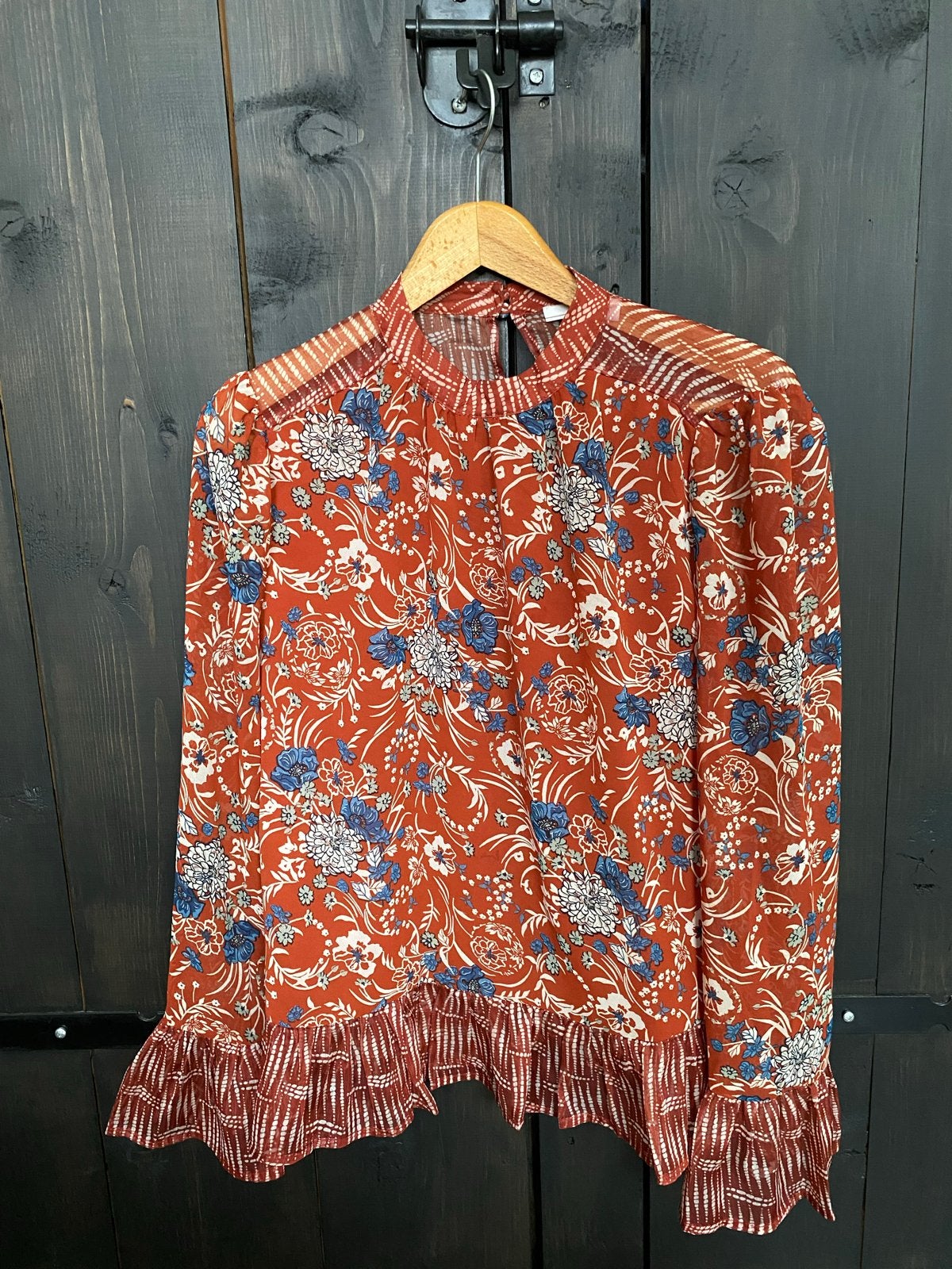 AAIKO Todore PES 590 Blouse met Bloemenprint Maat M, Maat 38/40 (M), Ophalen of Verzenden, Zo goed als nieuw, Lange mouw
