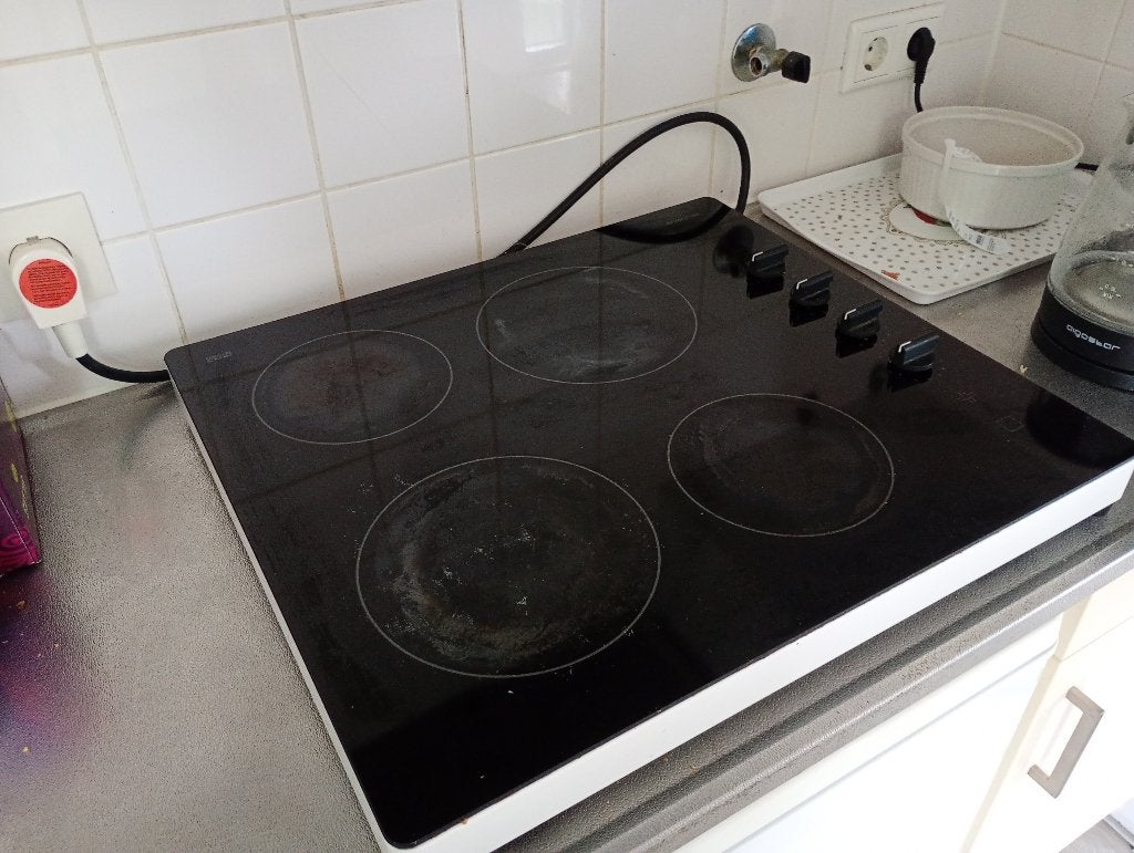 Vrijstaande keramische kookplaat (Inventum), Witgoed en Apparatuur, Kookplaten, Ophalen, Gebruikt, Keramisch, 4 kookzones