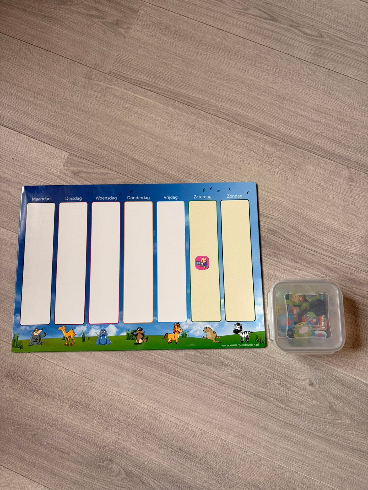 Kinderplanbord met magneten, Ophalen of Verzenden, Zo goed als nieuw