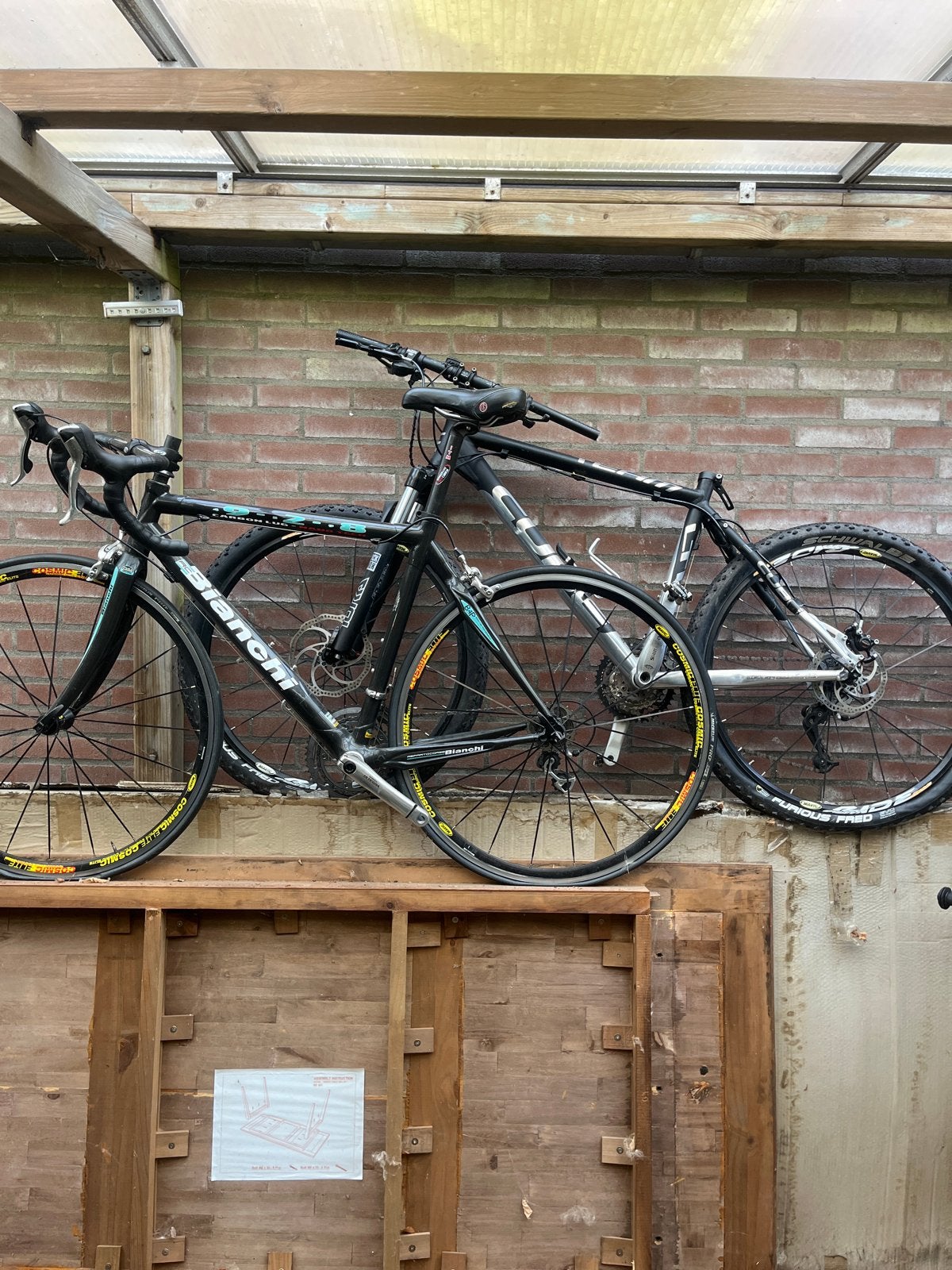Bianchi racefiets en mountainbike - Zwart/Turquoise, 28 inch, Gebruikt, Heren, Aluminium