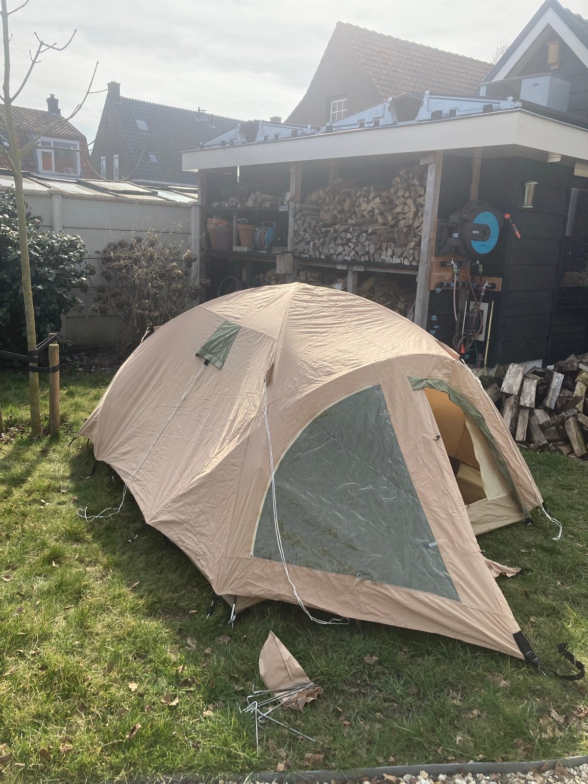 Gerjak Outdoor 3-persoons tent - technisch katoen, Ophalen of Verzenden, Gebruikt, Tot en met 3