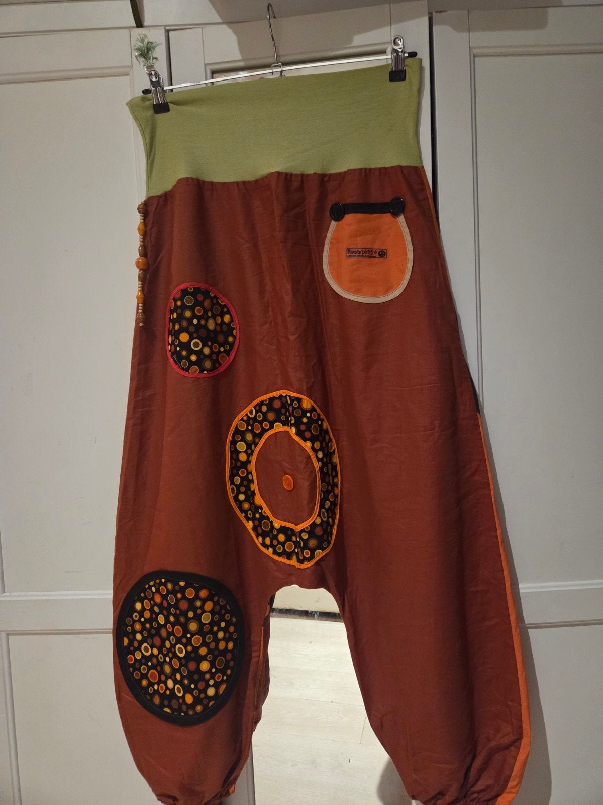 Roots Spirit 24 Broek - Oranje/Bruin met stippen, Maat 38/40 (M), Roots Spirit 24, Oranje, Ophalen of Verzenden