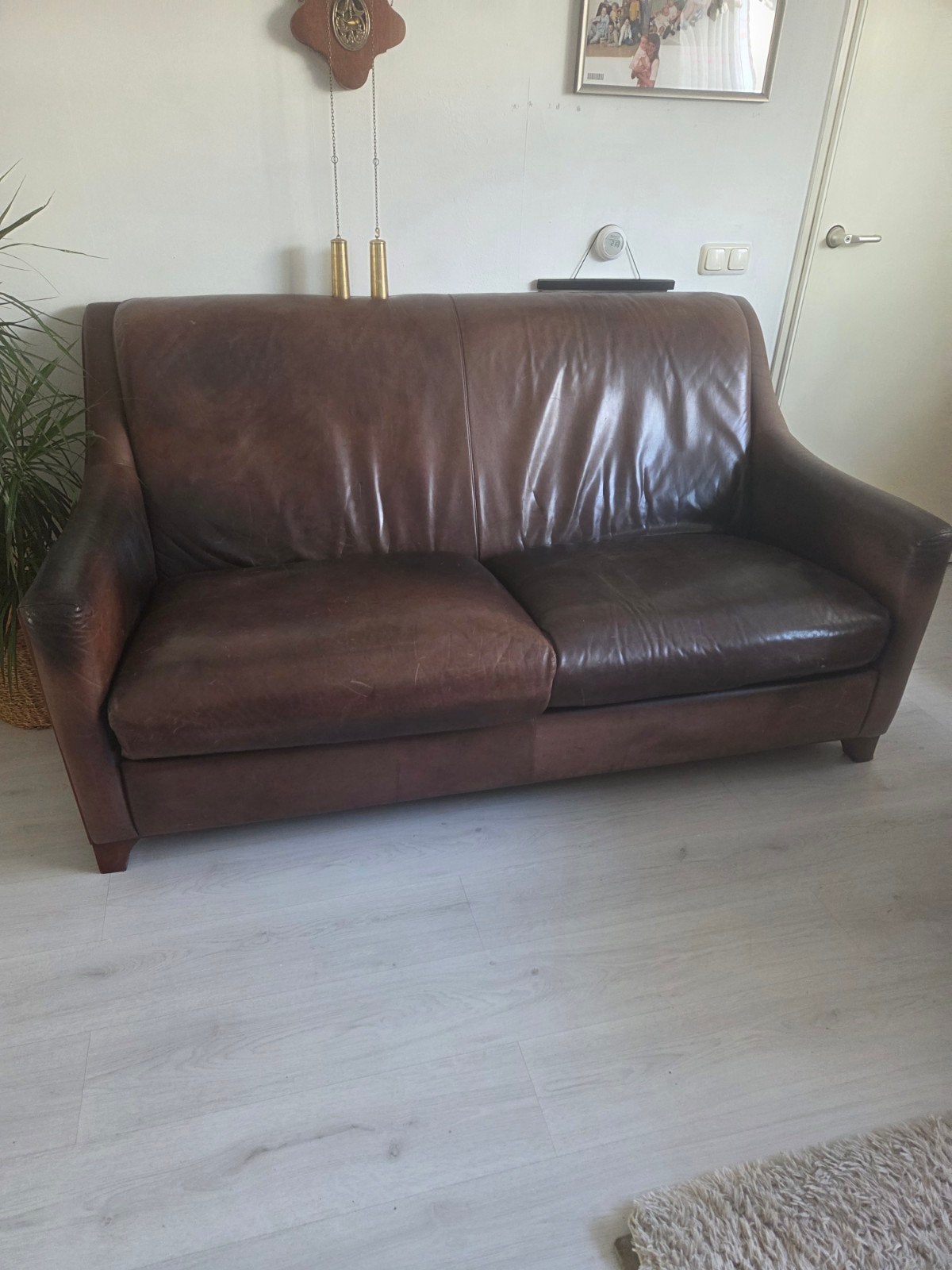 echte leren bank zit heerlijk, Ophalen, 150 tot 200 cm, Tweepersoons, Leer