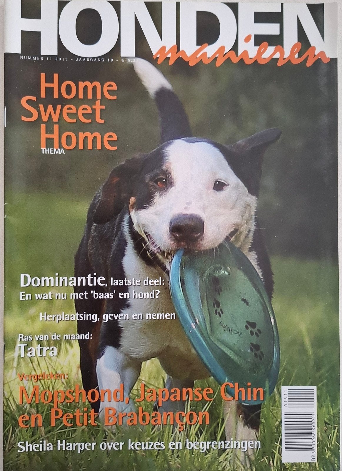 Hondenmanieren - Nummer 11 2015 - Nieuw hondenblad, Ophalen of Verzenden, Nieuw