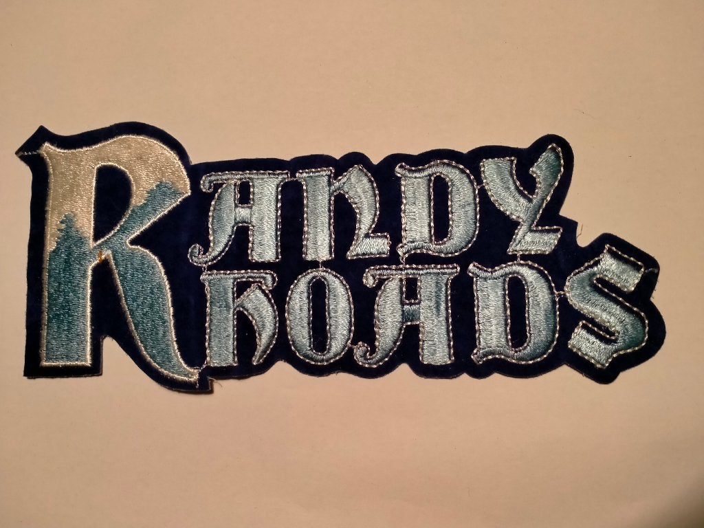 Randy Roads vintage rock metal RARE grote logo patch embleem, Ophalen of Verzenden, Zo goed als nieuw, Kleding