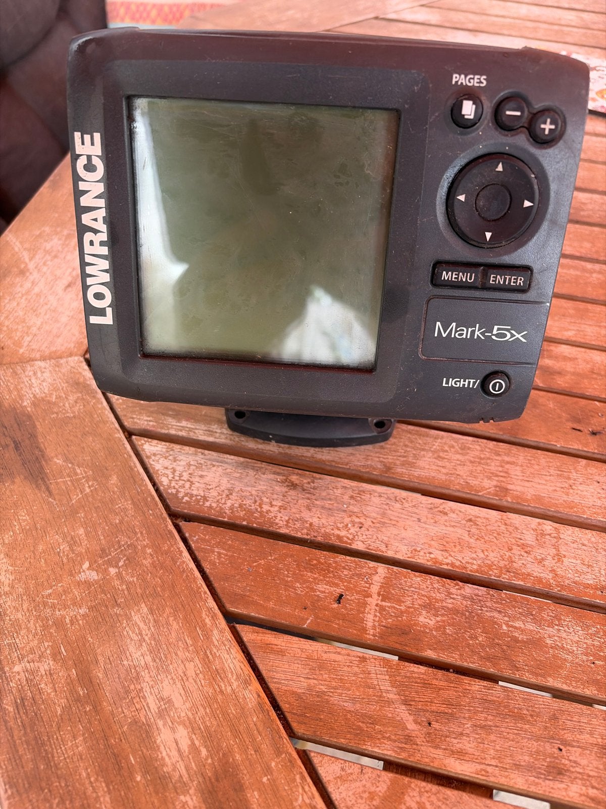 Lowrance Mark-5x Fishfinder/Dieptemeter, Ophalen of Verzenden, Gebruikt, Kaartplotter of Fish Finder