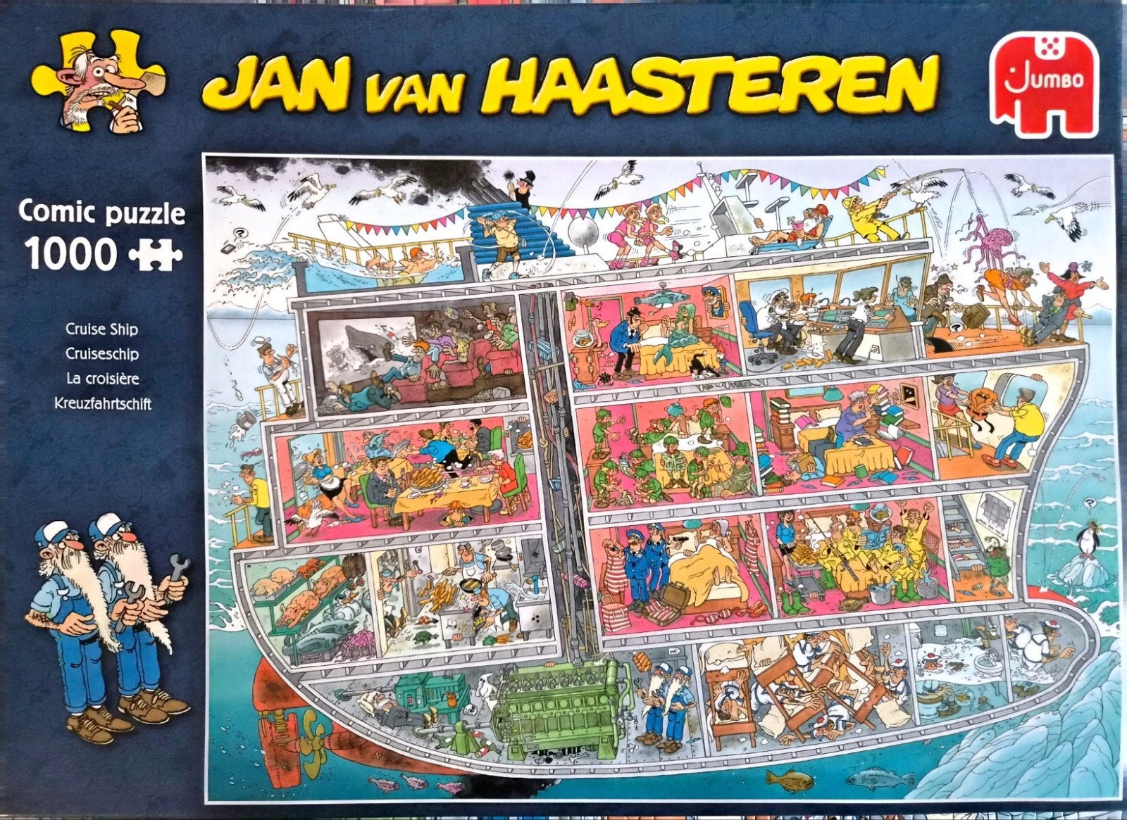 Jan van Haasteren - Cruise Schip 1000 stukjes, Ophalen of Verzenden, 500 t/m 1500 stukjes, Gebruikt, Legpuzzel