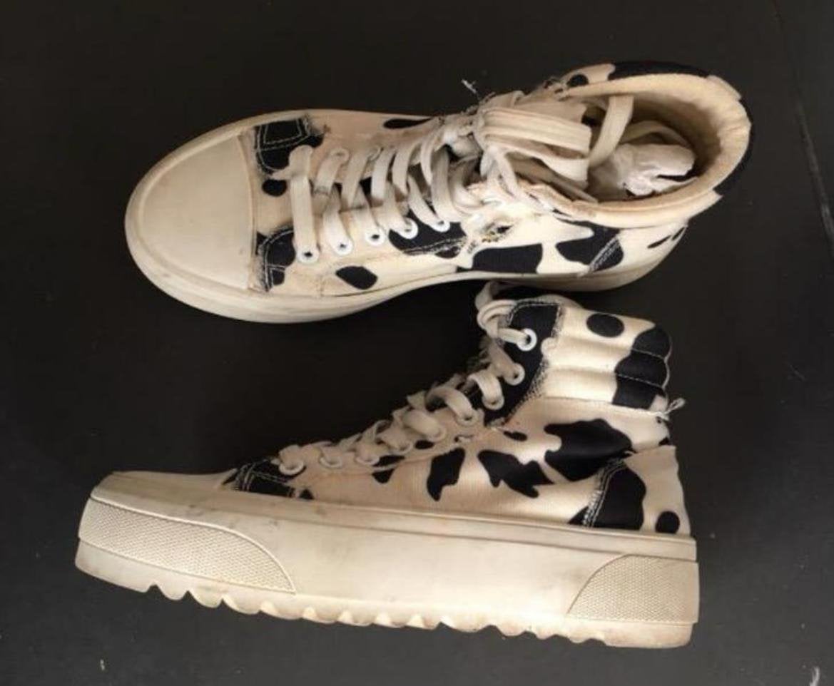 Hoge sneakers Shelo met koeienprint maat 38, Meisje, Schoenen, Ophalen of Verzenden, Zo goed als nieuw