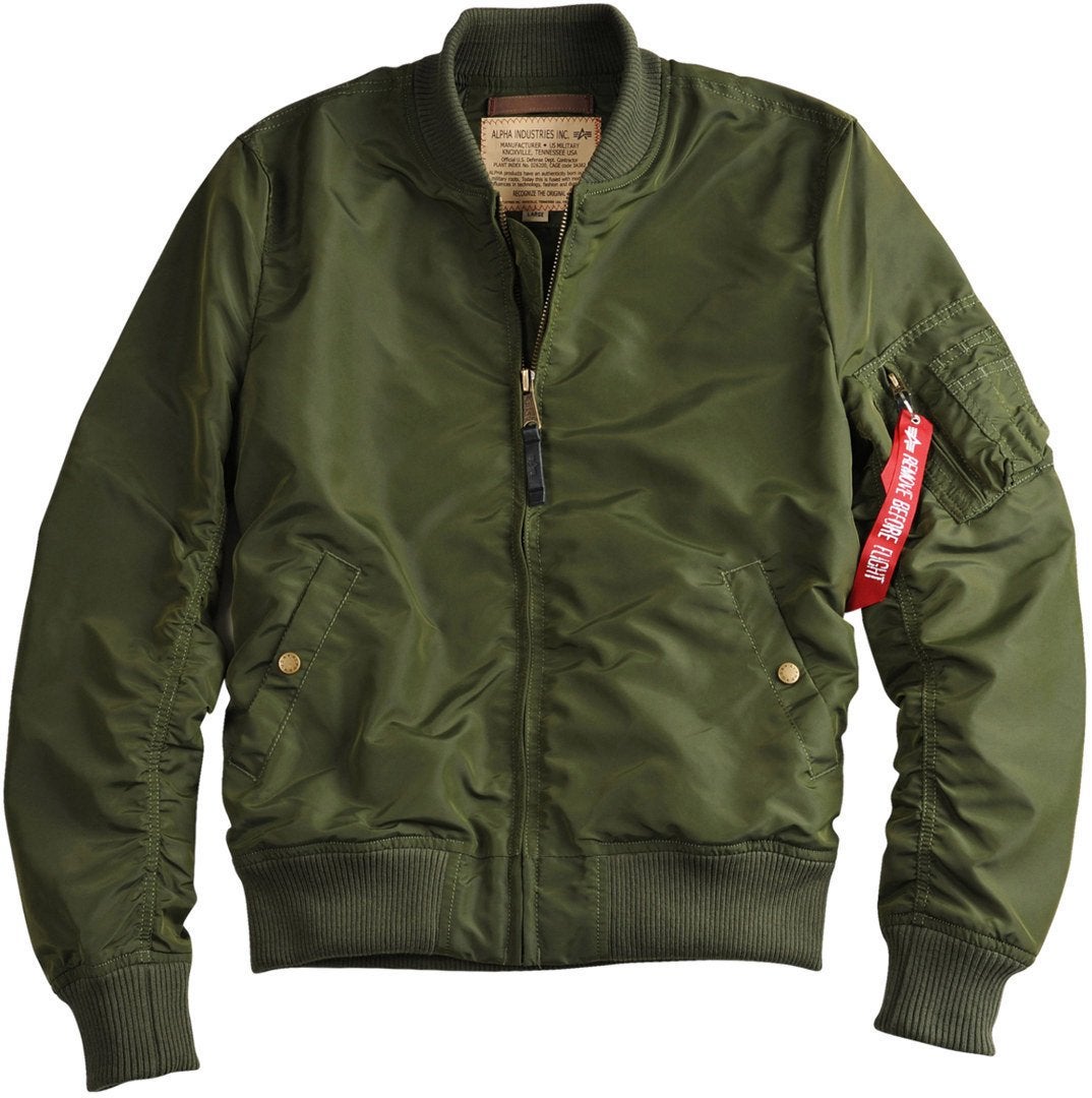 ALPHA INDUSTRIES MA-1 TT bomberjack Dark Green maat Large, Ophalen of Verzenden, Zo goed als nieuw, Maat 52/54 (L), Groen