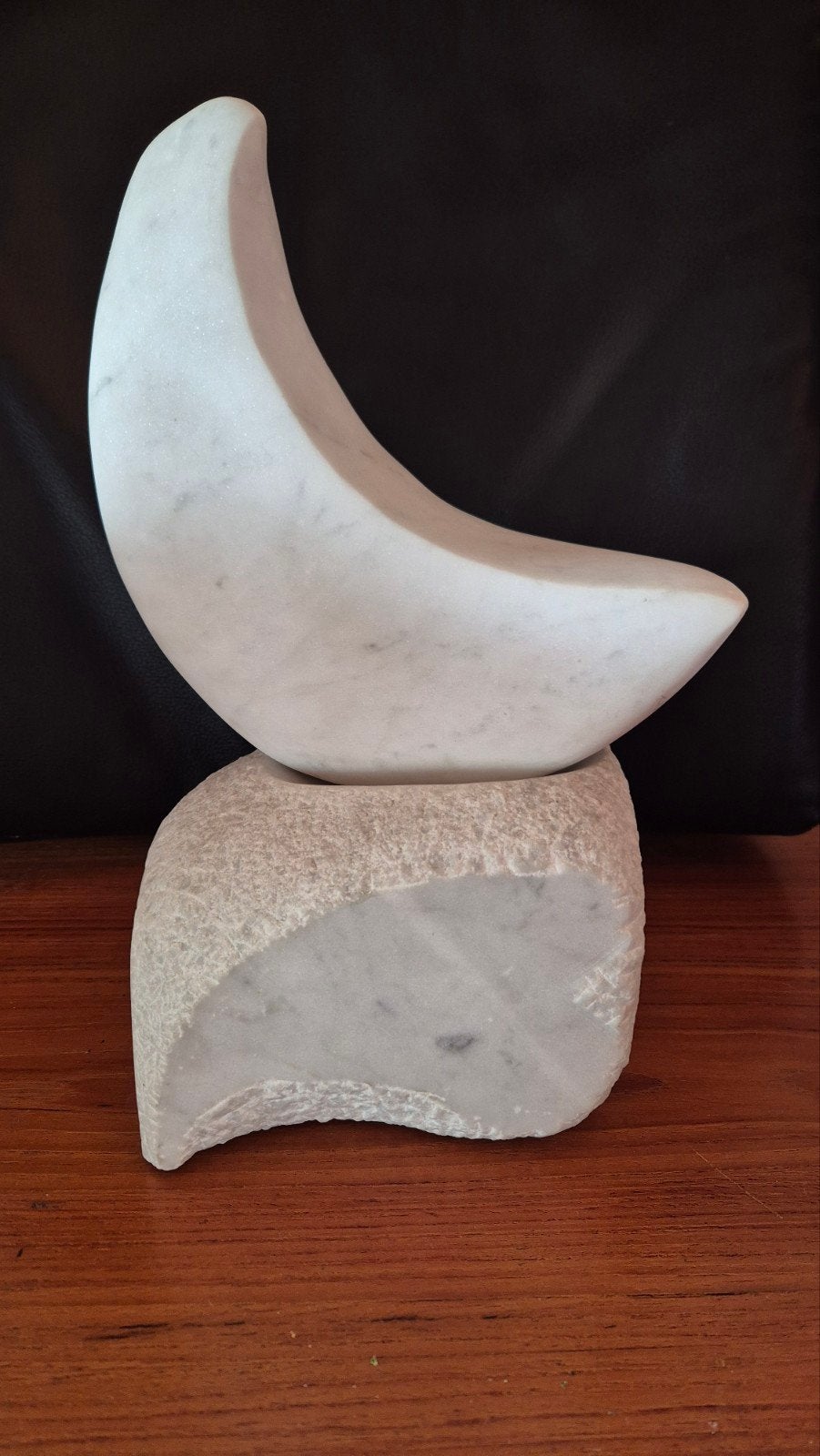 Abstract beeldhouwwerk van steen - Pierrot, Ophalen of Verzenden, 20 - 50 cm, Beeld, Abstract