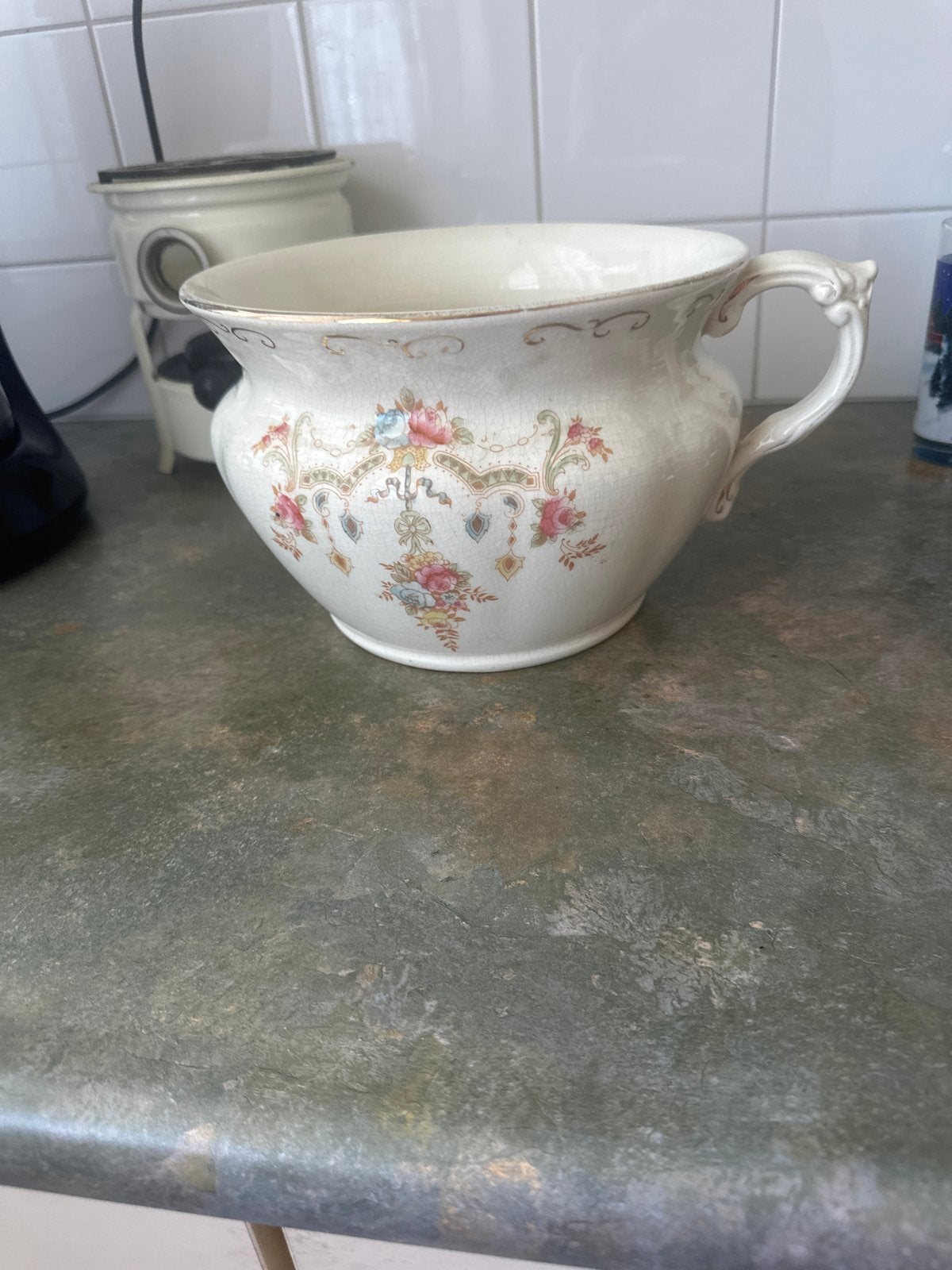 Antieke Victoriaanse bloemen pot, Ophalen