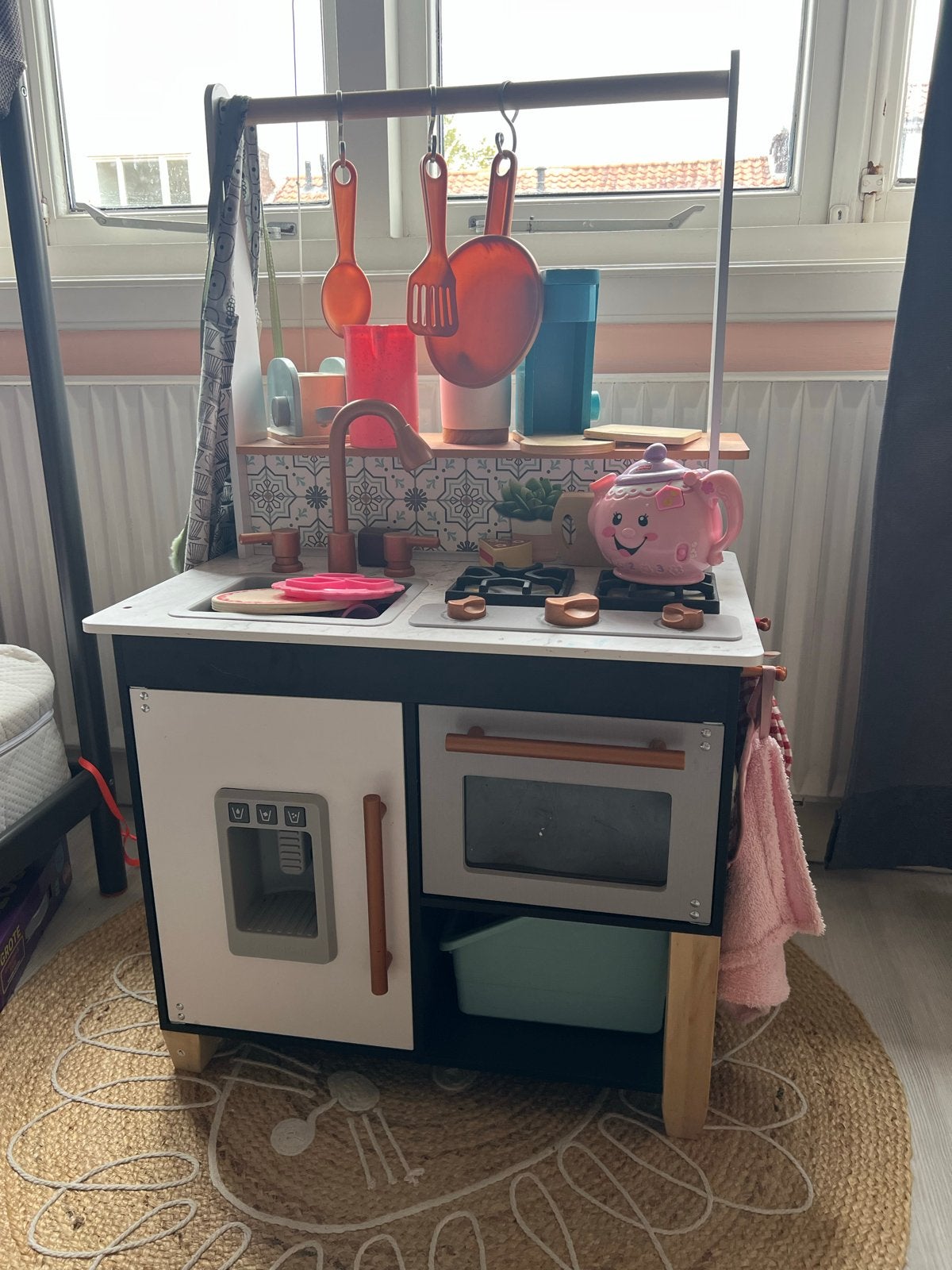 Houten speelkeuken met accessoires, Ophalen, Gebruikt, Jongen of Meisje