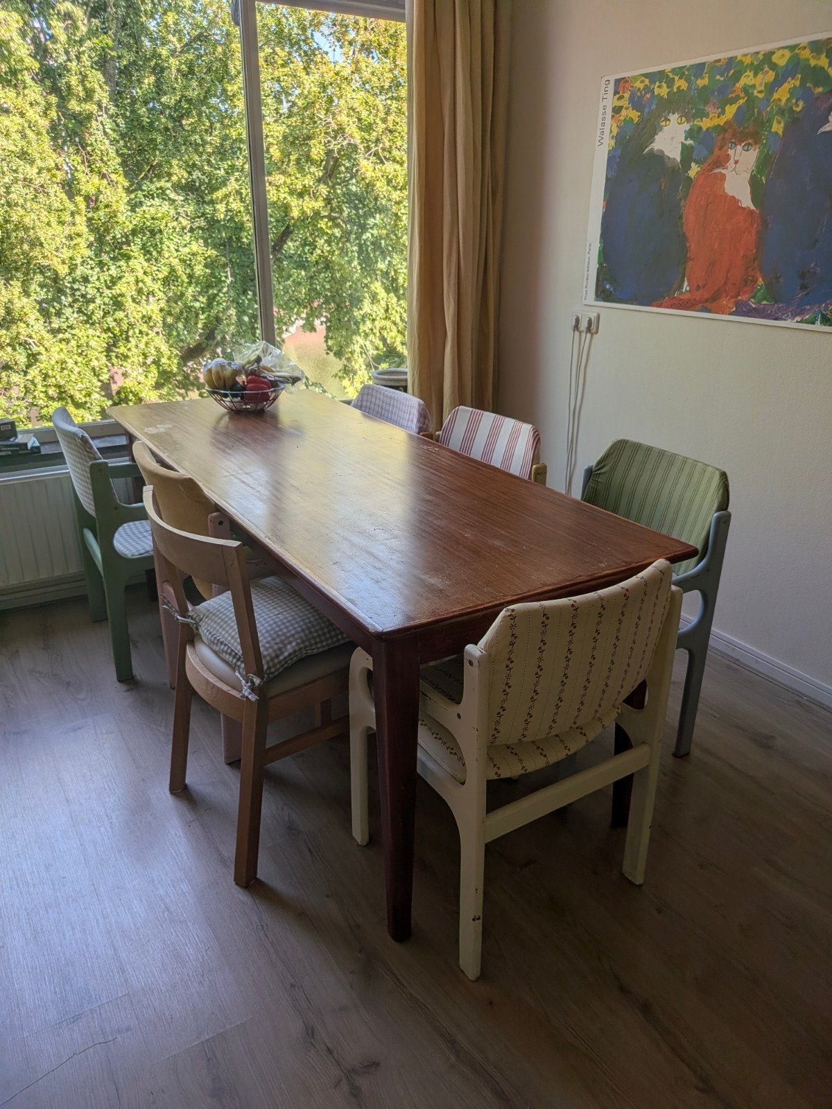 Eettafel, Ophalen, Gebruikt, 50 tot 100 cm, Klassiek, Vintage