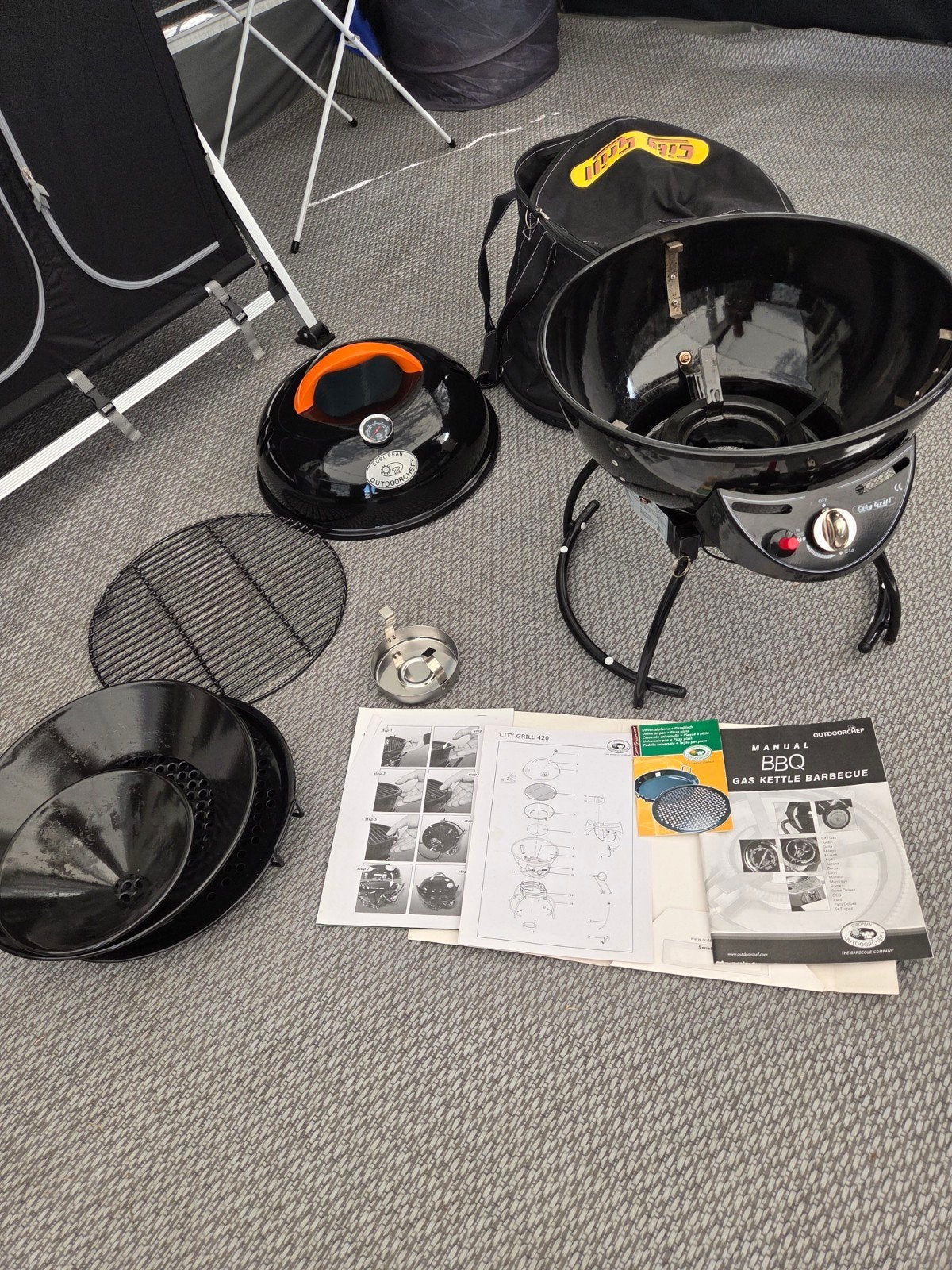 City Grill Gas Kettle BBQ - Compacte Draagbare Barbecue, Ophalen, Gebruikt, City Grill