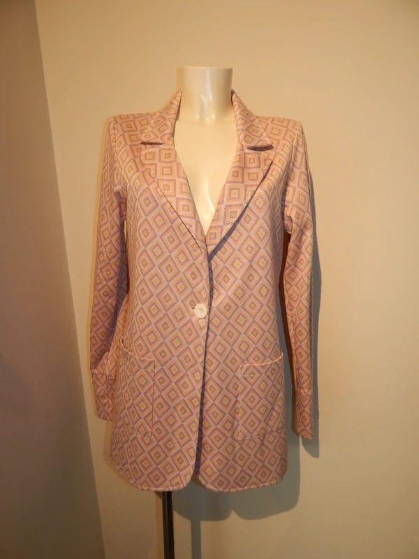 Studio Anneloes mooie blazer pastel tinten trendy motief S, Studio Anneloes, Verzenden, Zo goed als nieuw, Jasje