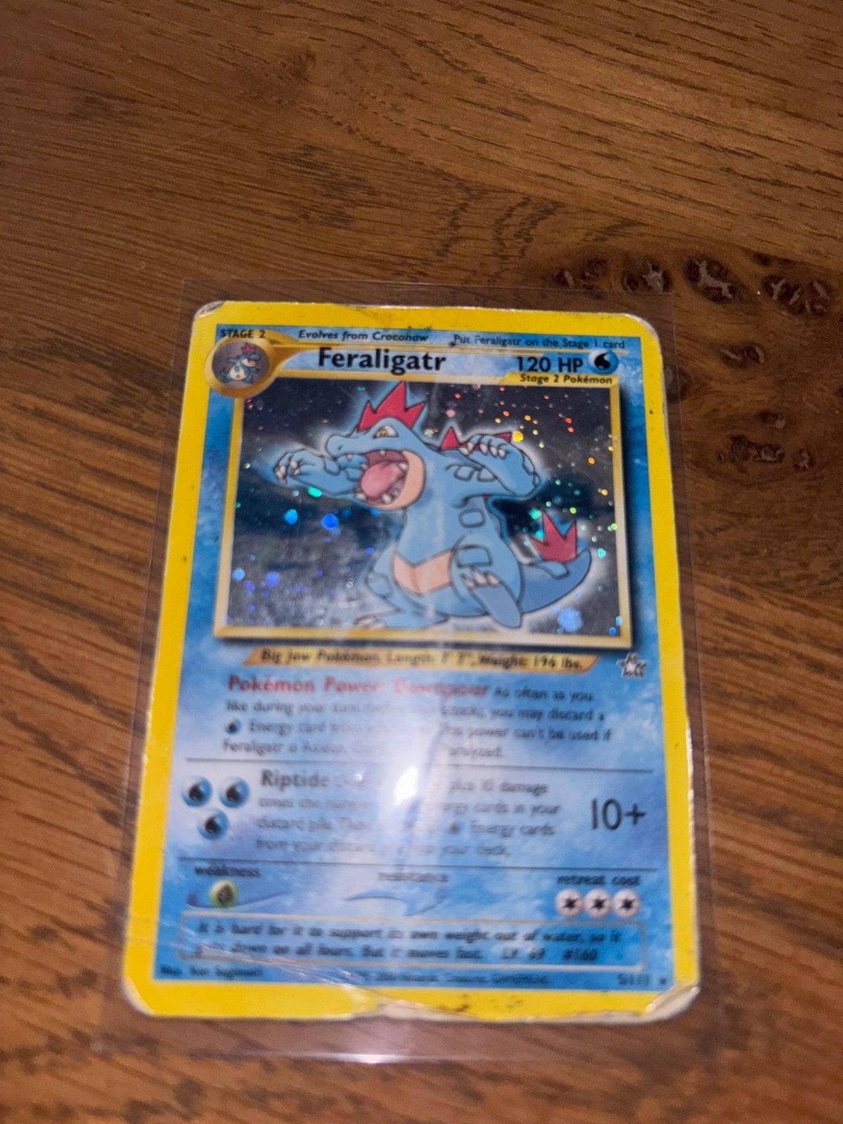 Feraligatr 5/111 PO holo, Hobby en Vrije tijd, Ophalen of Verzenden, Zo goed als nieuw