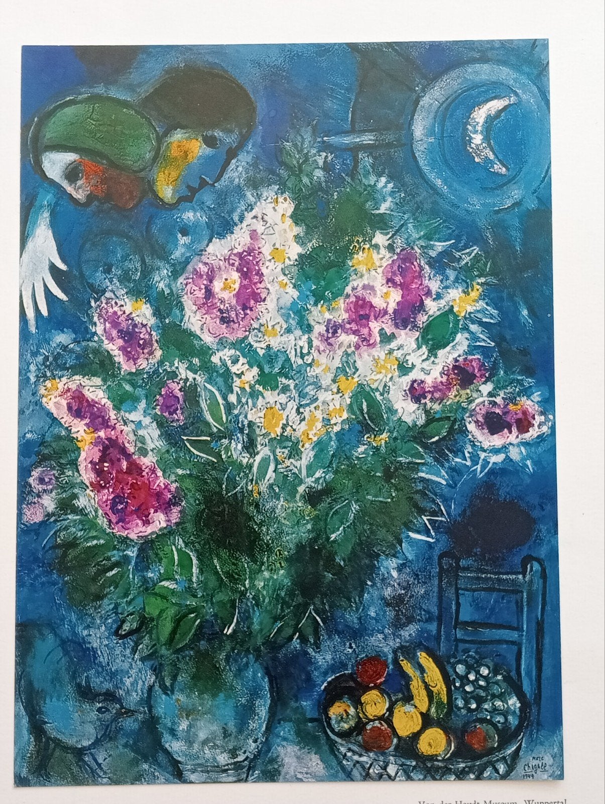 Marc Chagall offset prent 1966, Ophalen of Verzenden, 1960 tot 1980, Gebruikt, Overige onderwerpen