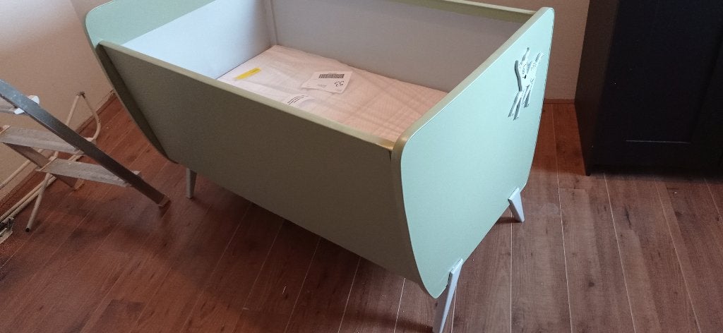 Vintage Ledikant / Babybedje (Jaren '50/'60), Kinderen en Baby's, Babywiegjes en Ledikanten, Ophalen, Gebruikt, Ledikant