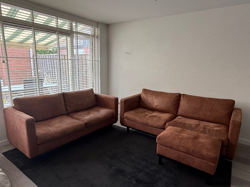 Bommel Meubelen El Largo bankstellen + hocker, Ophalen, Gebruikt, Overige maten, Rechte bank