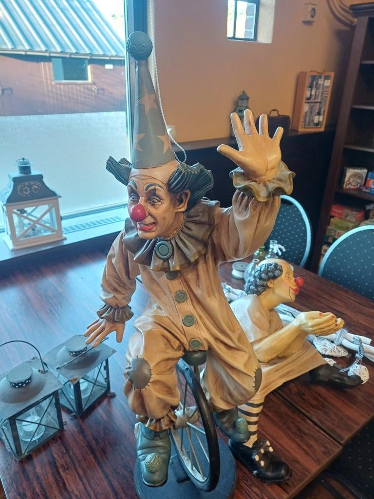 Set van 3 decoratieve clownsfiguren, Ophalen of Verzenden, Gebruikt, Mens