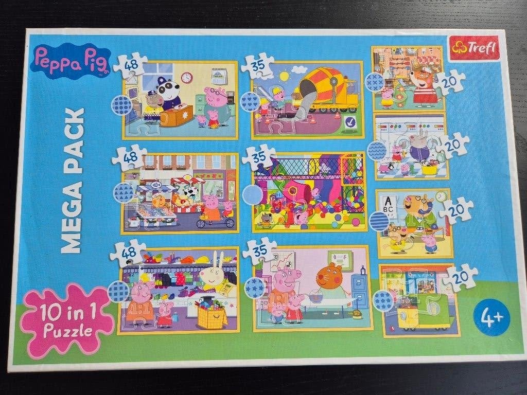 10 puzzels Peppa Big, Ophalen of Verzenden, 10 tot 50 stukjes, Zo goed als nieuw, 2 tot 4 jaar