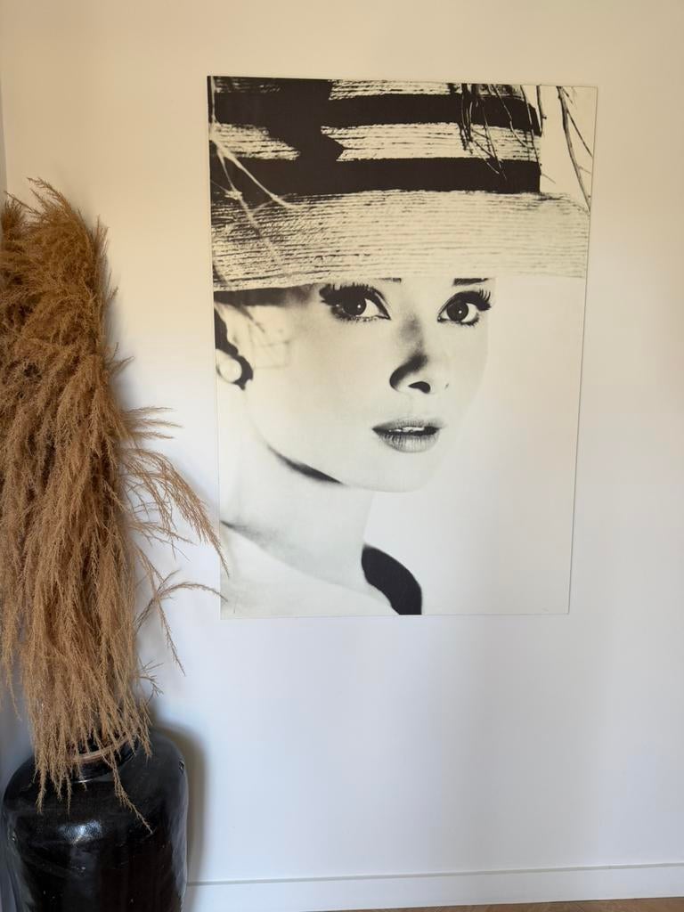Grote canvas afbeelding op karton Audrey Hepburn, Ophalen