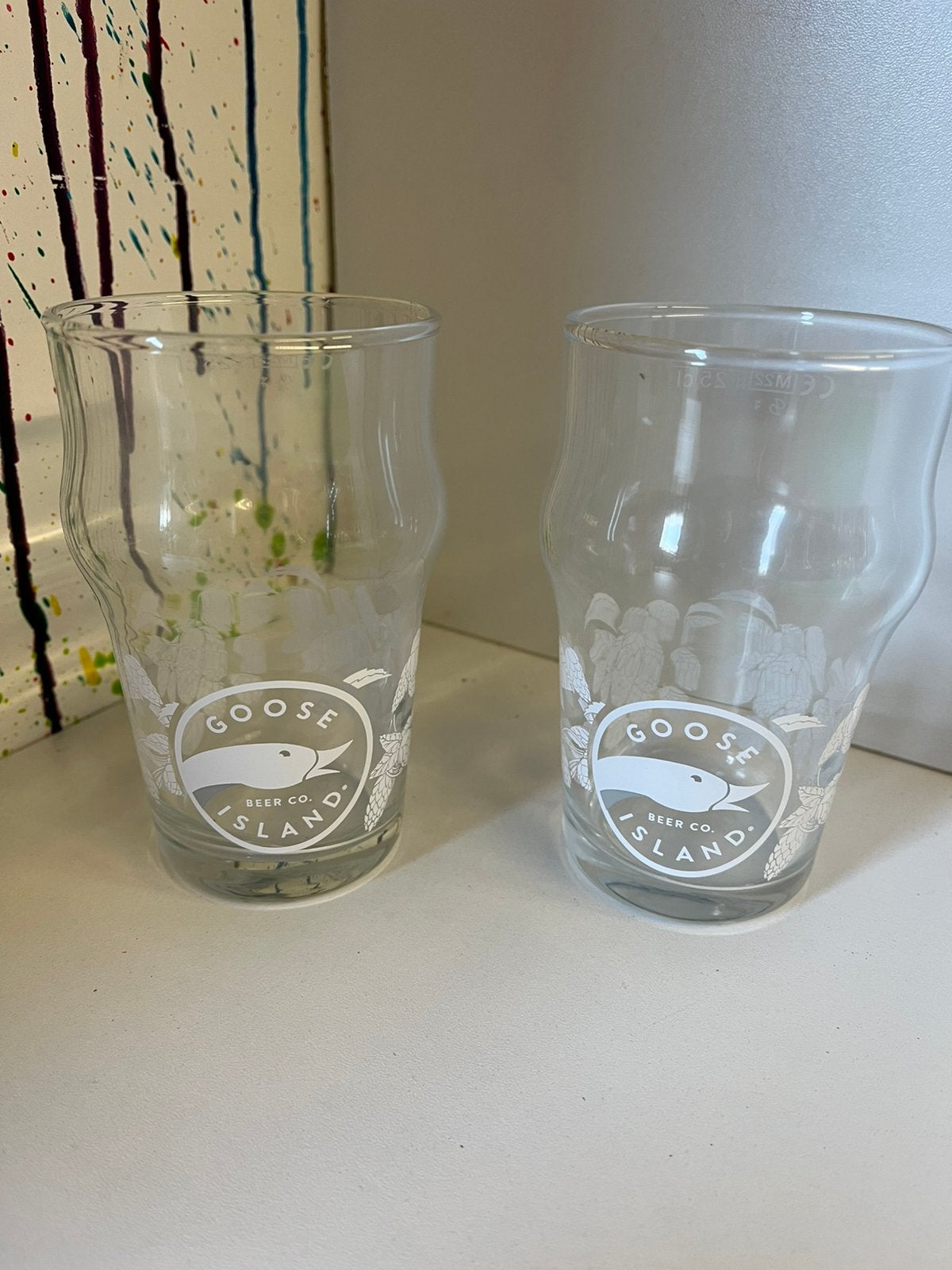 Goose Island bierglazen set van 2 glazen, Ophalen of Verzenden, Nieuw, Glas of Glazen, Overige merken