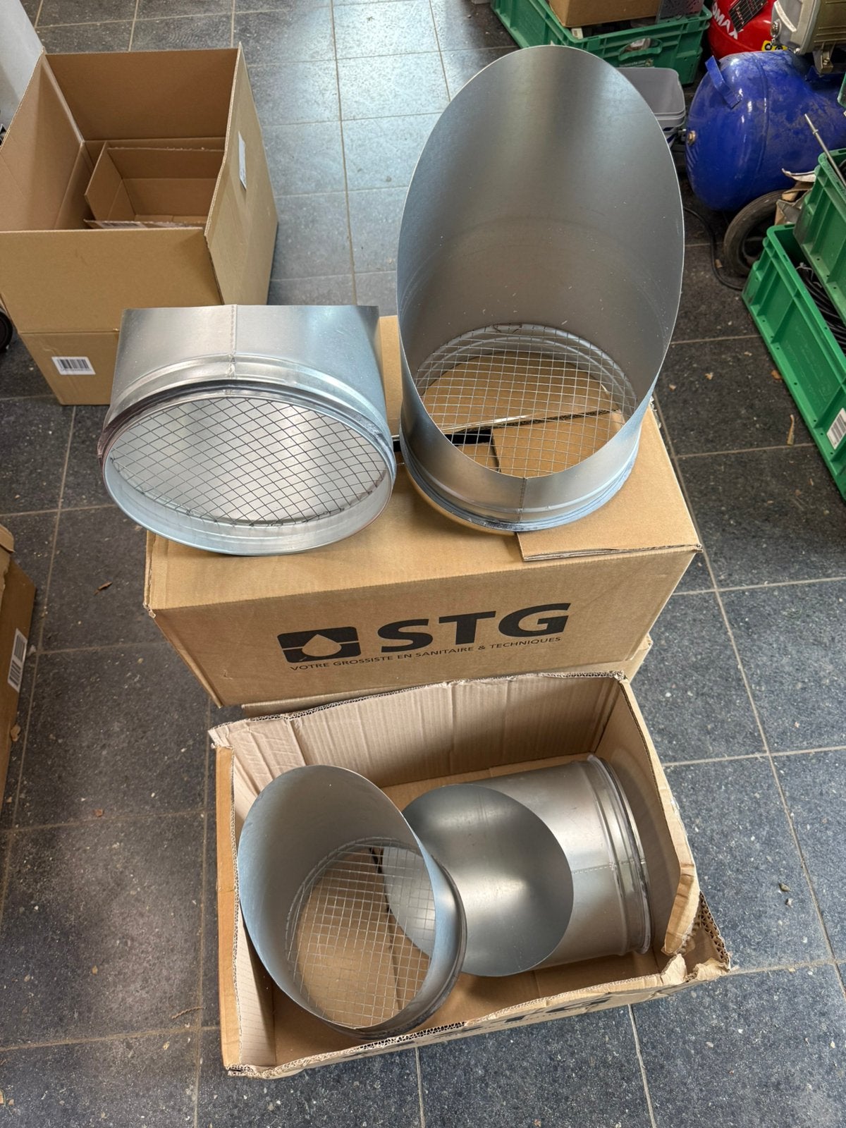 Sanutal spiralit uitblaadkap 250mm met dichting, Doe-het-zelf en Verbouw, Ventilatie en Afzuiging, Ophalen of Verzenden, Nieuw