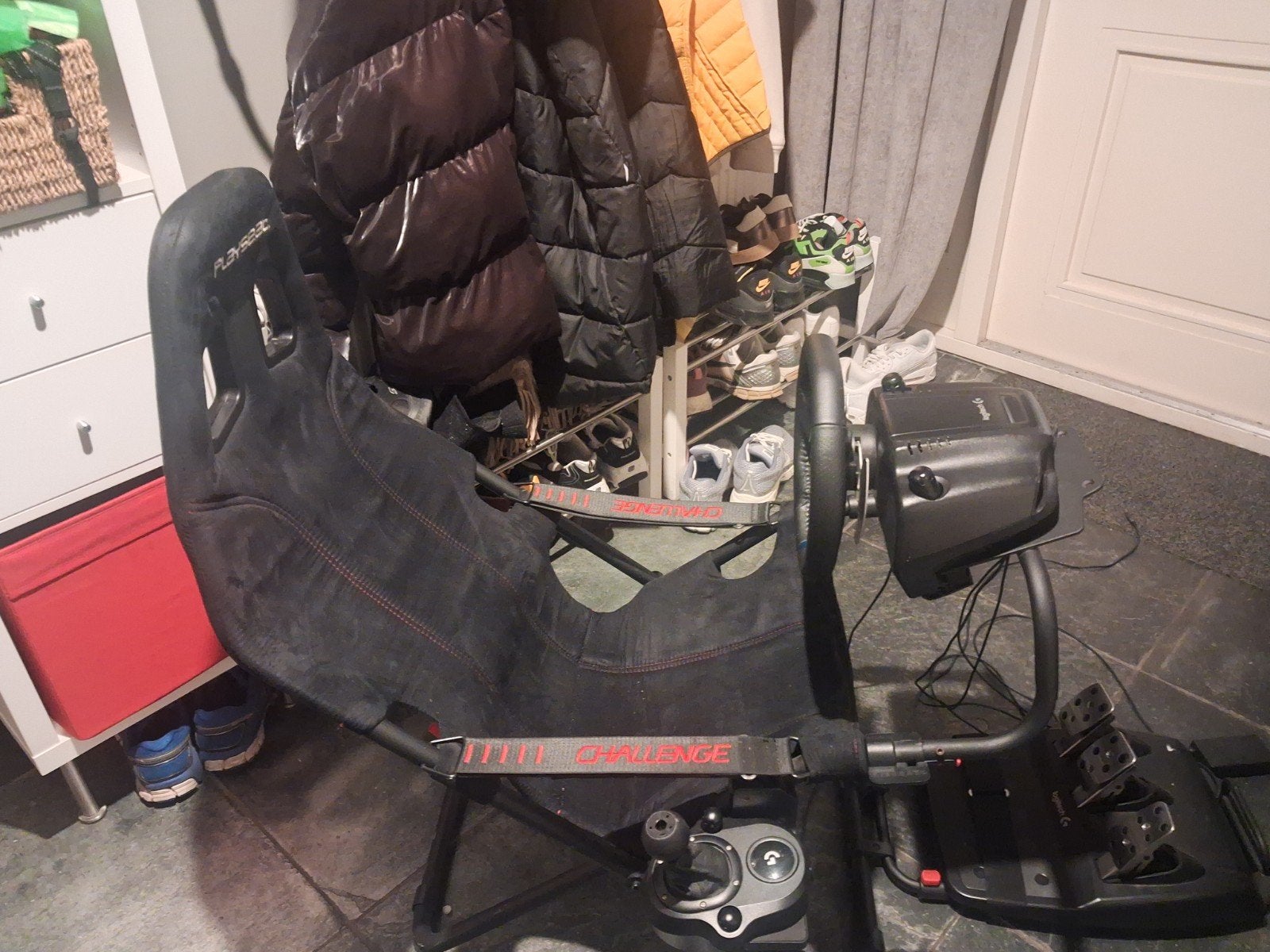 Logitech G29 racestuur, pedalen, shifter ,Playseat Challeng, Ophalen, Racestuur, PlayStation, Zo goed als nieuw
