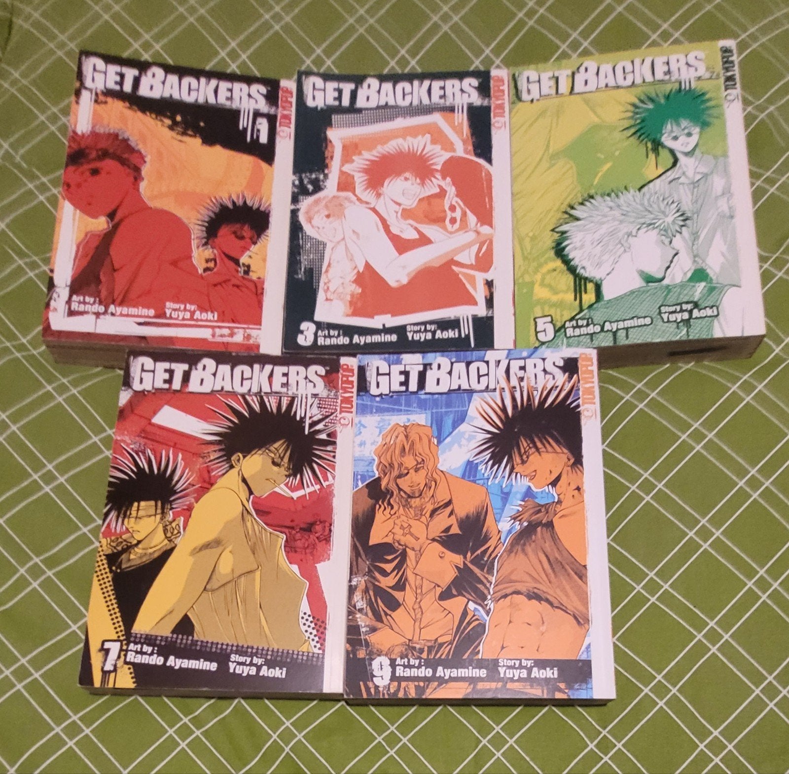Manga's Get backers vol. 1, 3, 5, 7 en 9, Boeken, Gelezen, Yuya aoki, Ophalen of Verzenden, Japan (Manga)
