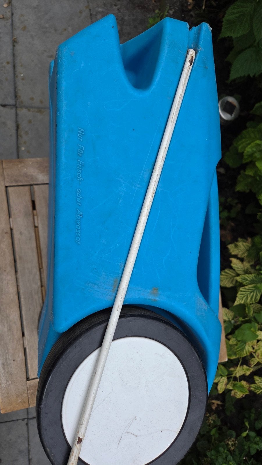 Mobiele (afval)watertank met wielen - 20L, Caravans en Kamperen, Ophalen, Gebruikt
