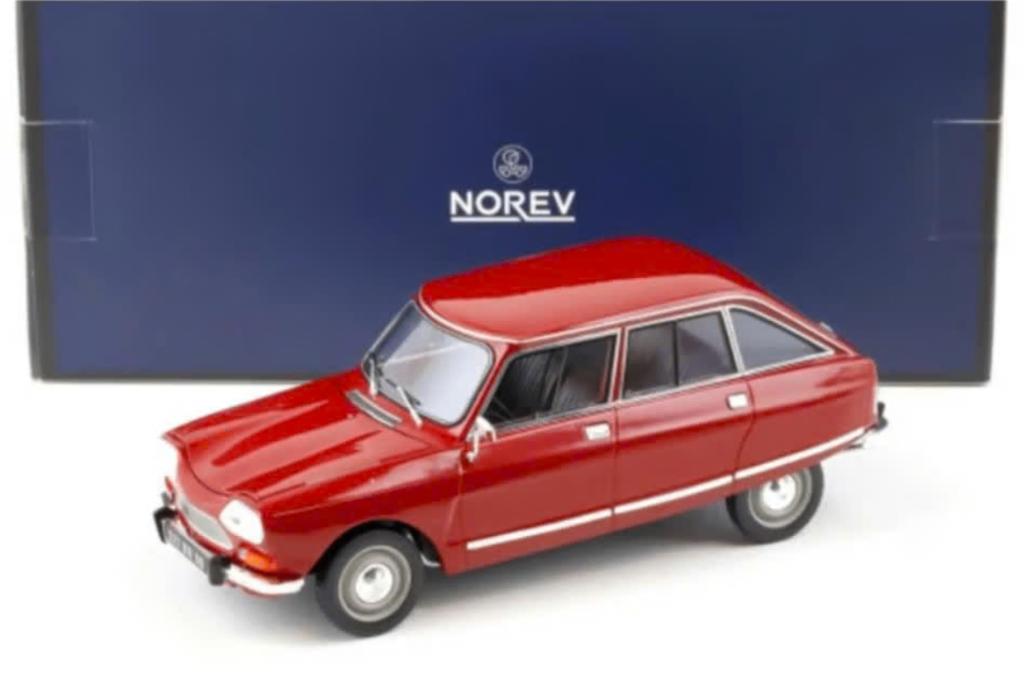 Citroen Ami 8 Club 1969 Rood 1/18 lim.ed NOREV ref. 181678, Hobby en Vrije tijd, Modelauto's | 1:18, Verzenden, Nieuw, Auto, Norev